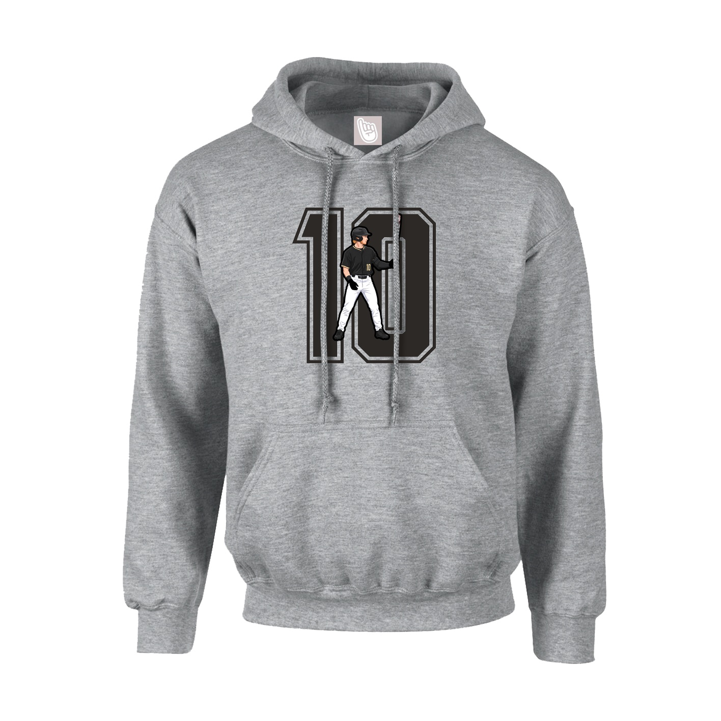 Hoodie — Number in Grey