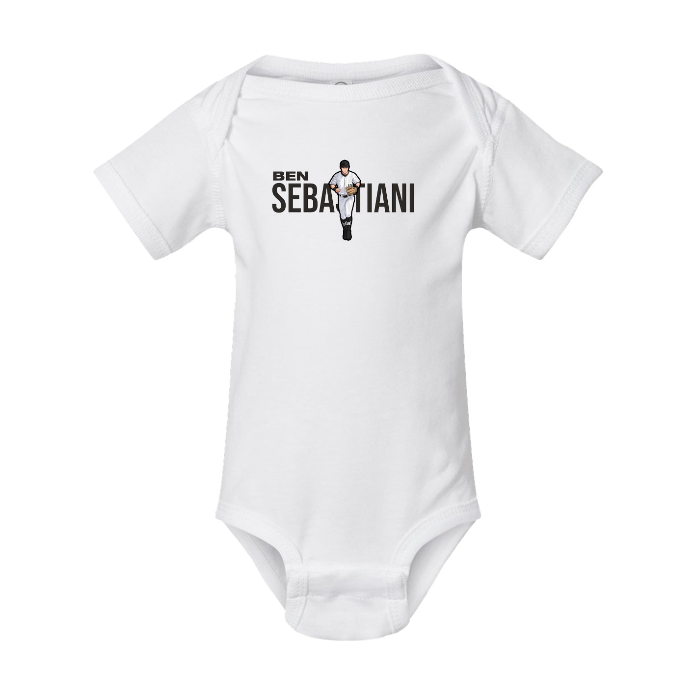 Baby Onesie — Player Name in White