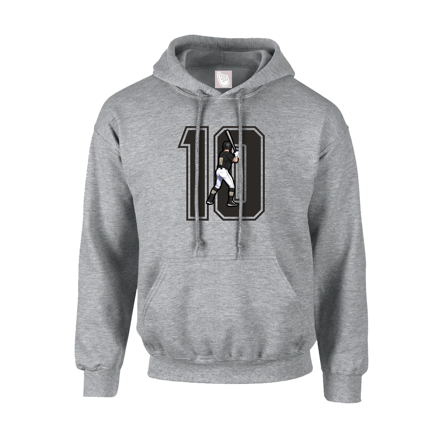 Hoodie — Number in Grey