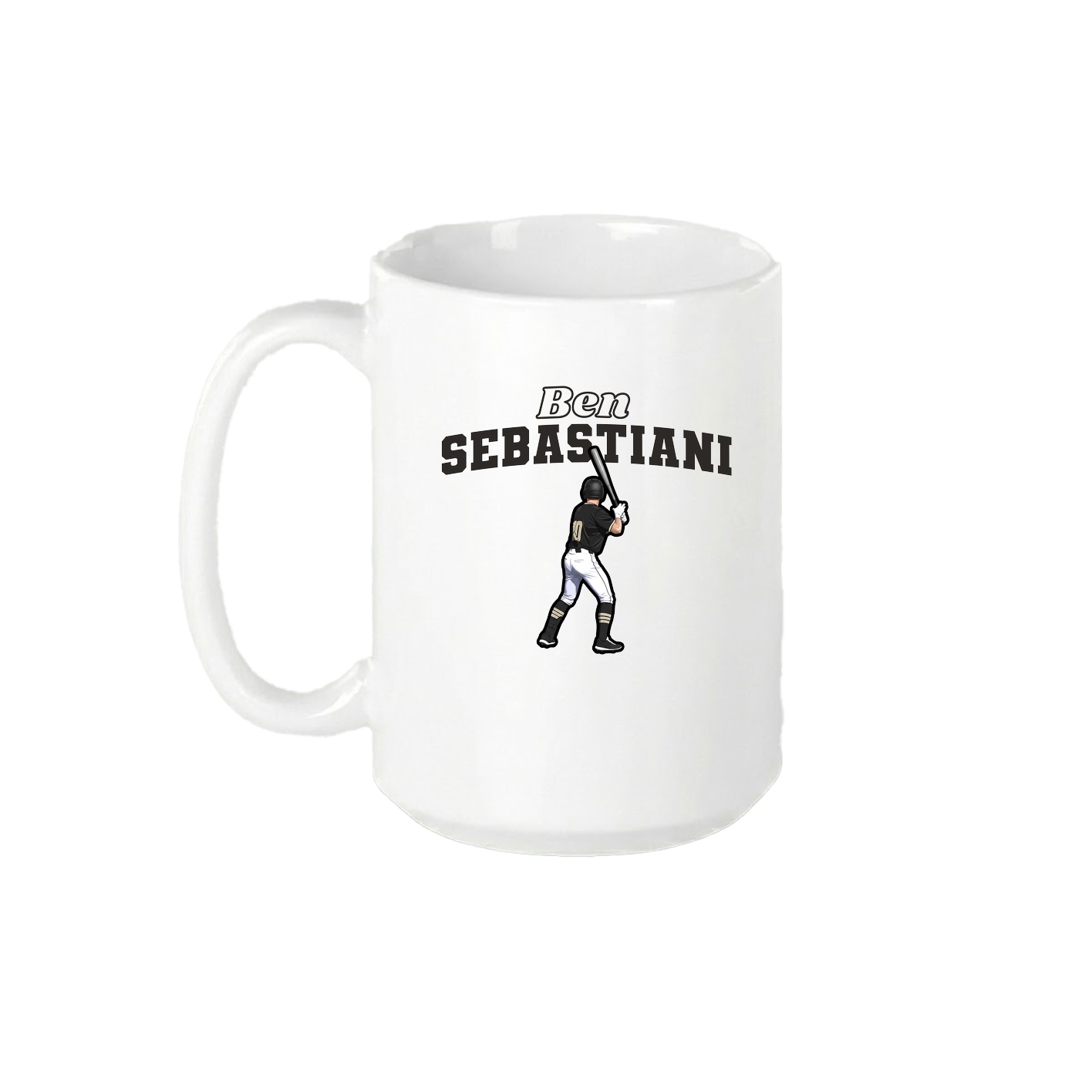 15oz Coffee Mug — Name Arch in White