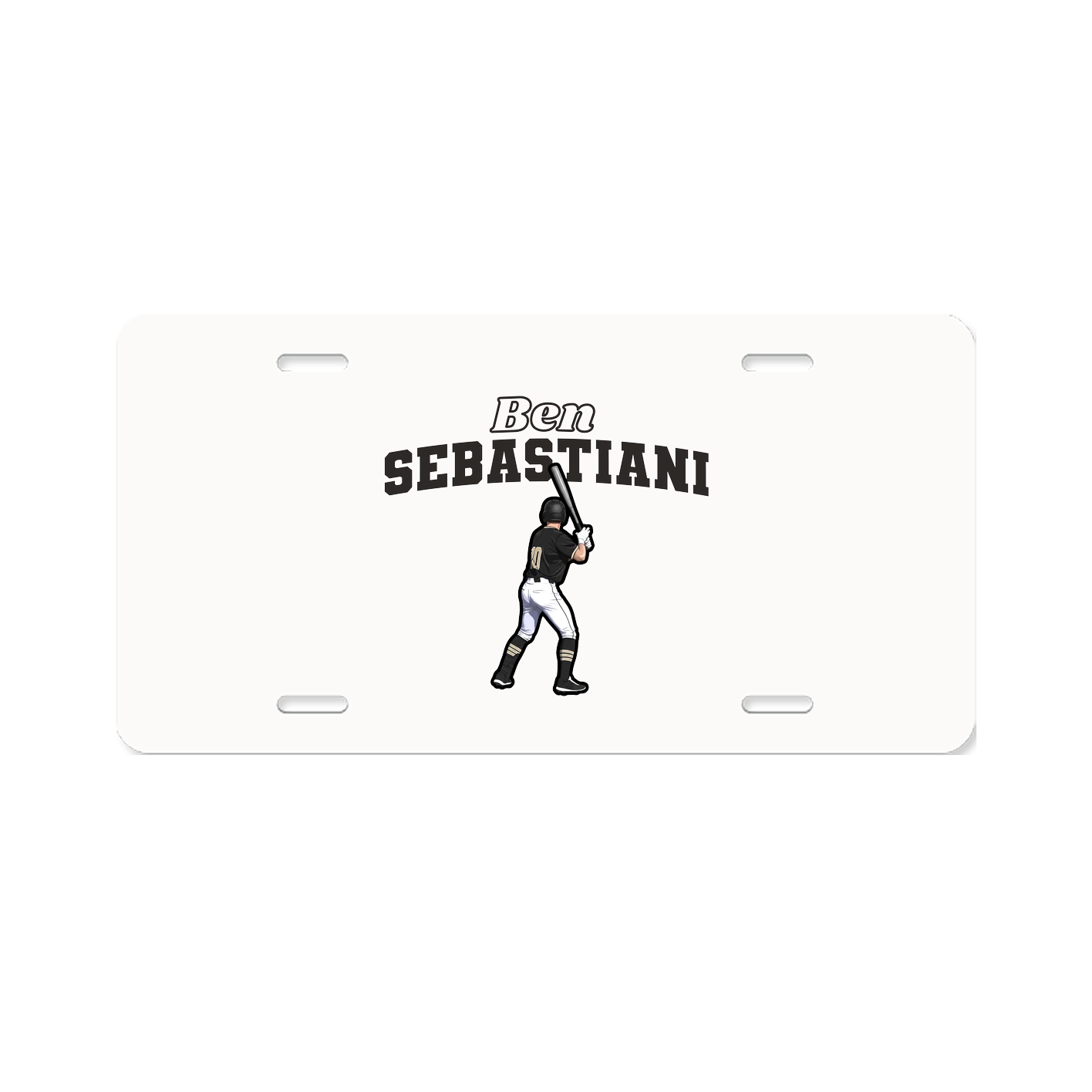 License Plate — Name Arch in Classic