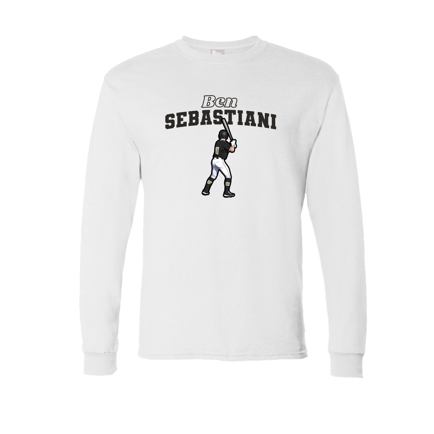 Long Sleeve Tee — Name Arch in White
