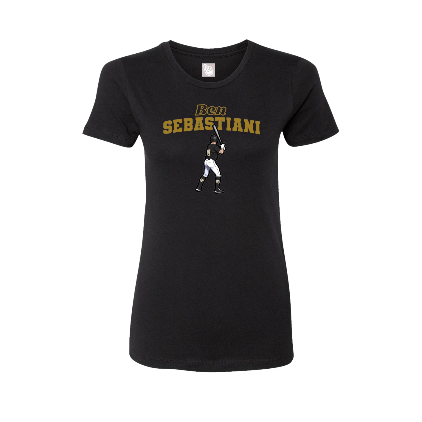Womens Tee — Name Arch in Black