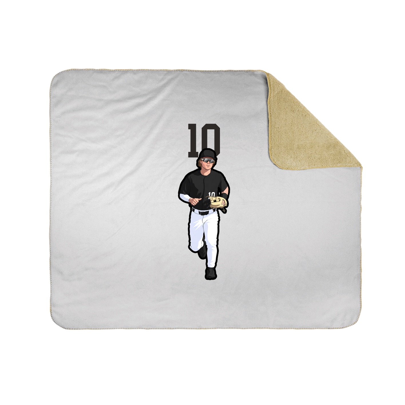 Throw Blanket — Number Top in White