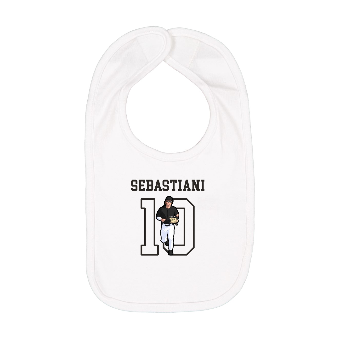 Infant Bib — Shirsey in White