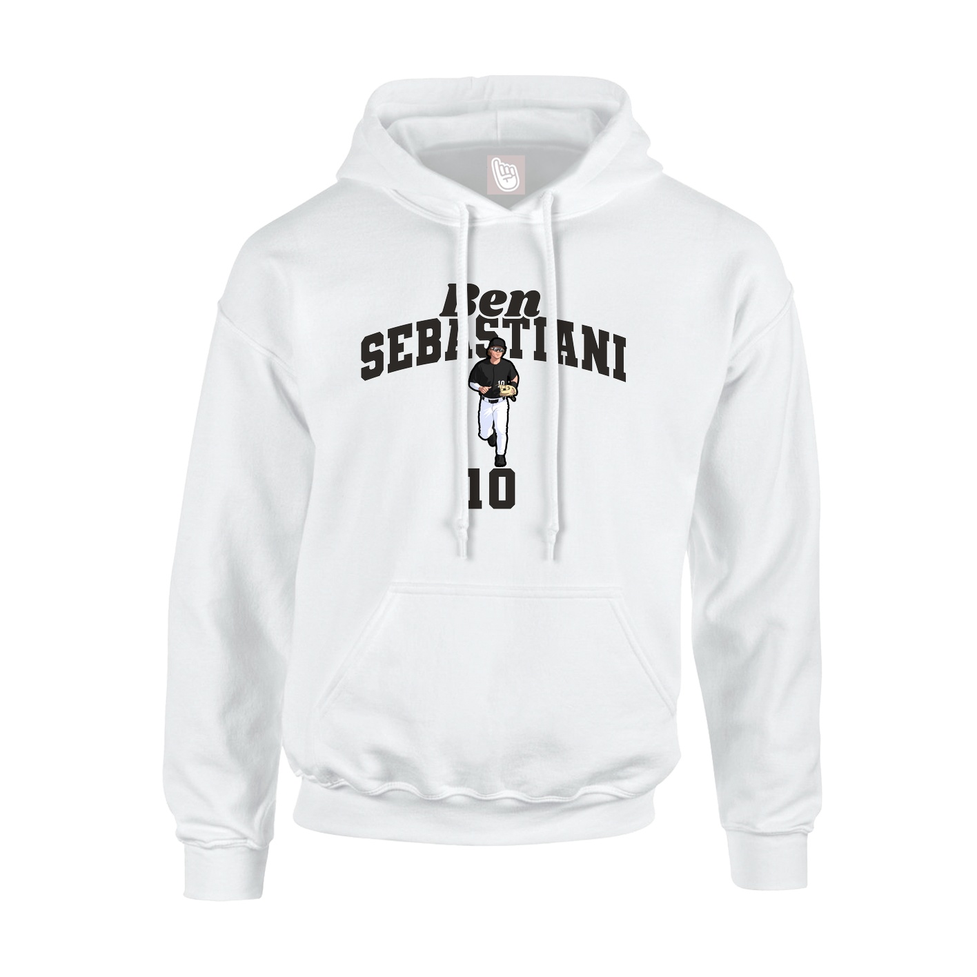 Hoodie — Signature Arch in White