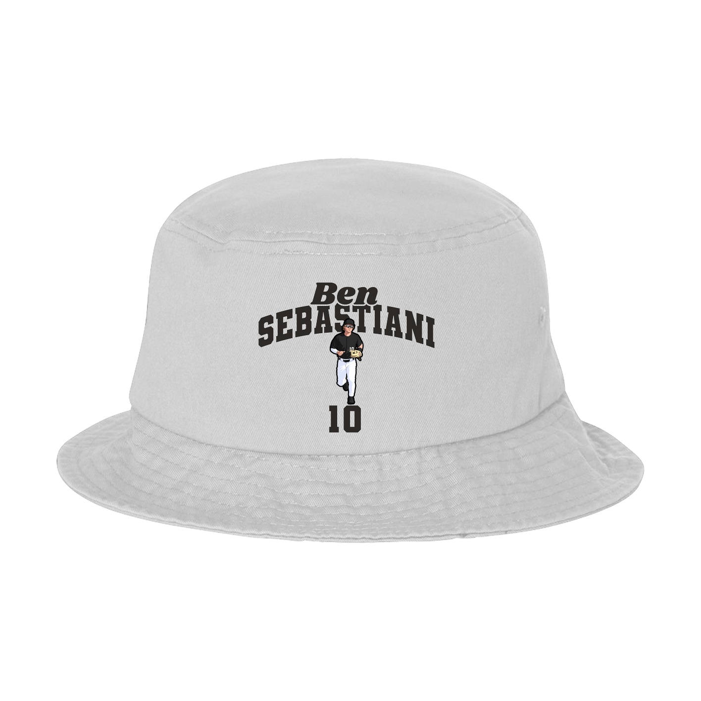 Bucket Cap — Signature Arch in White