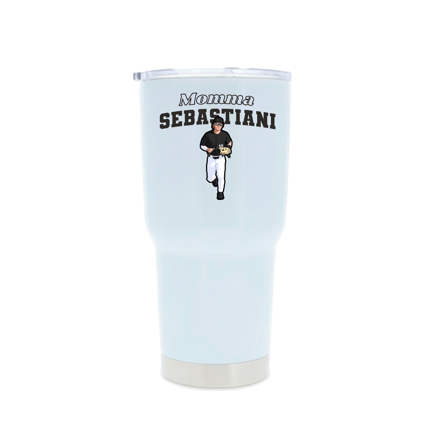 30oz Stainless Steel Tumbler — Mothers Day Block in White