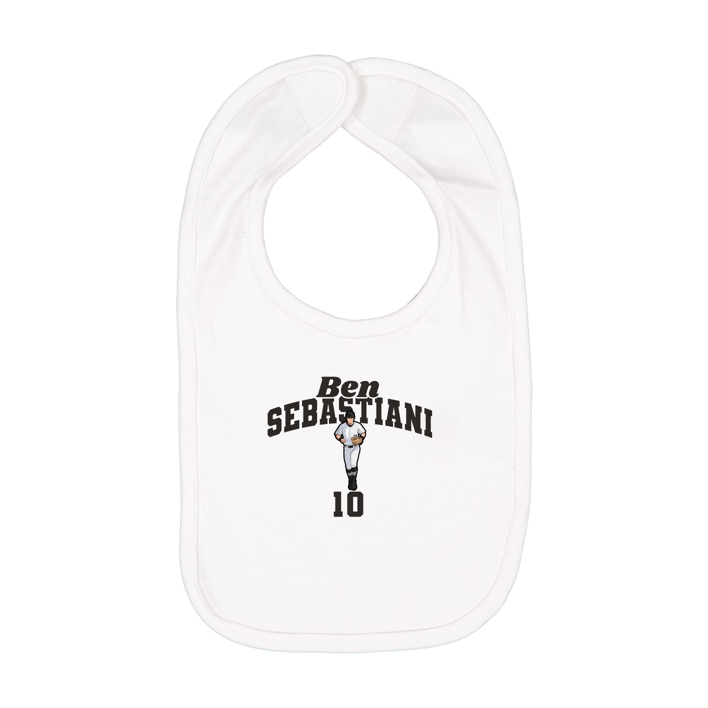 Infant Bib — Signature Arch in White