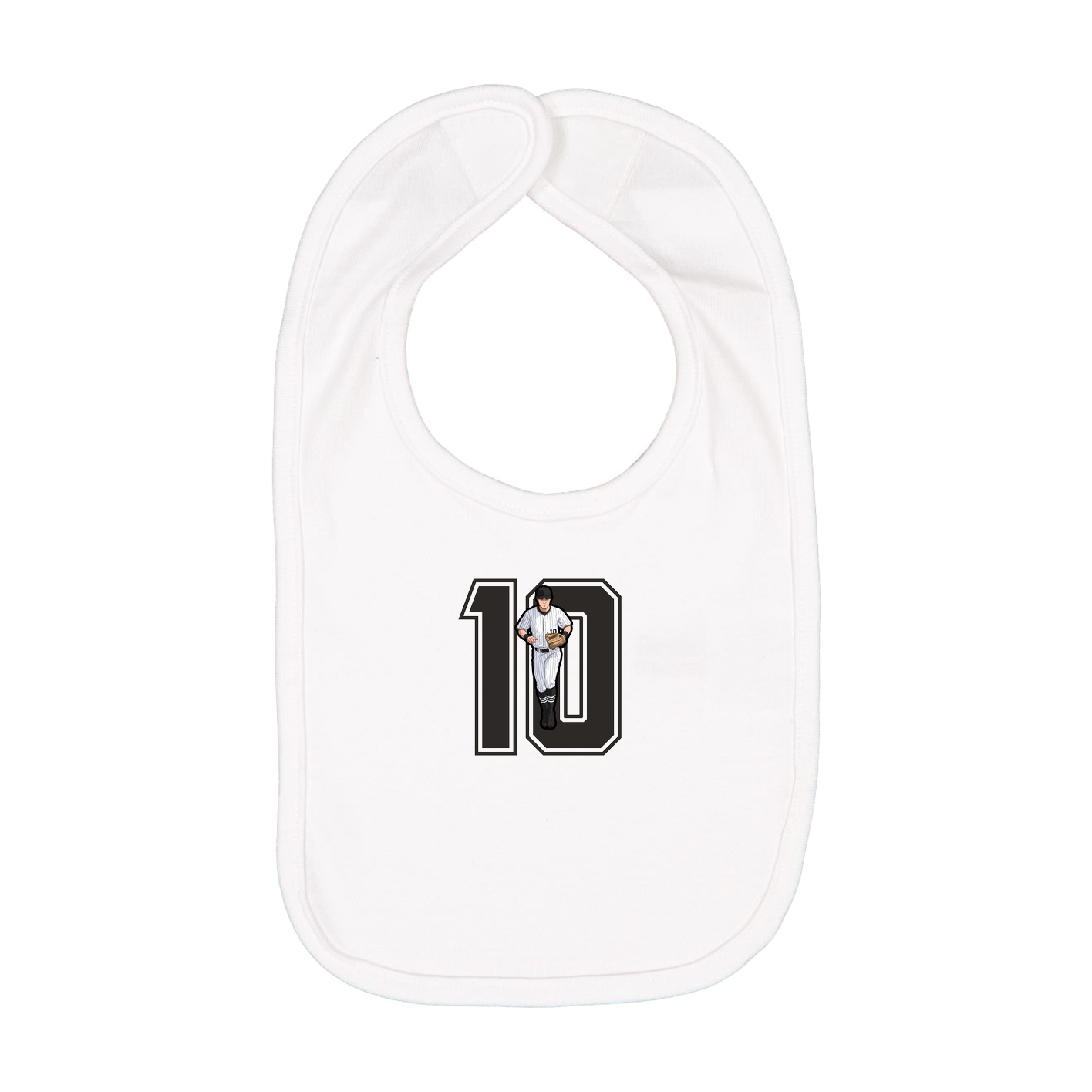 Infant Bib — Number in White