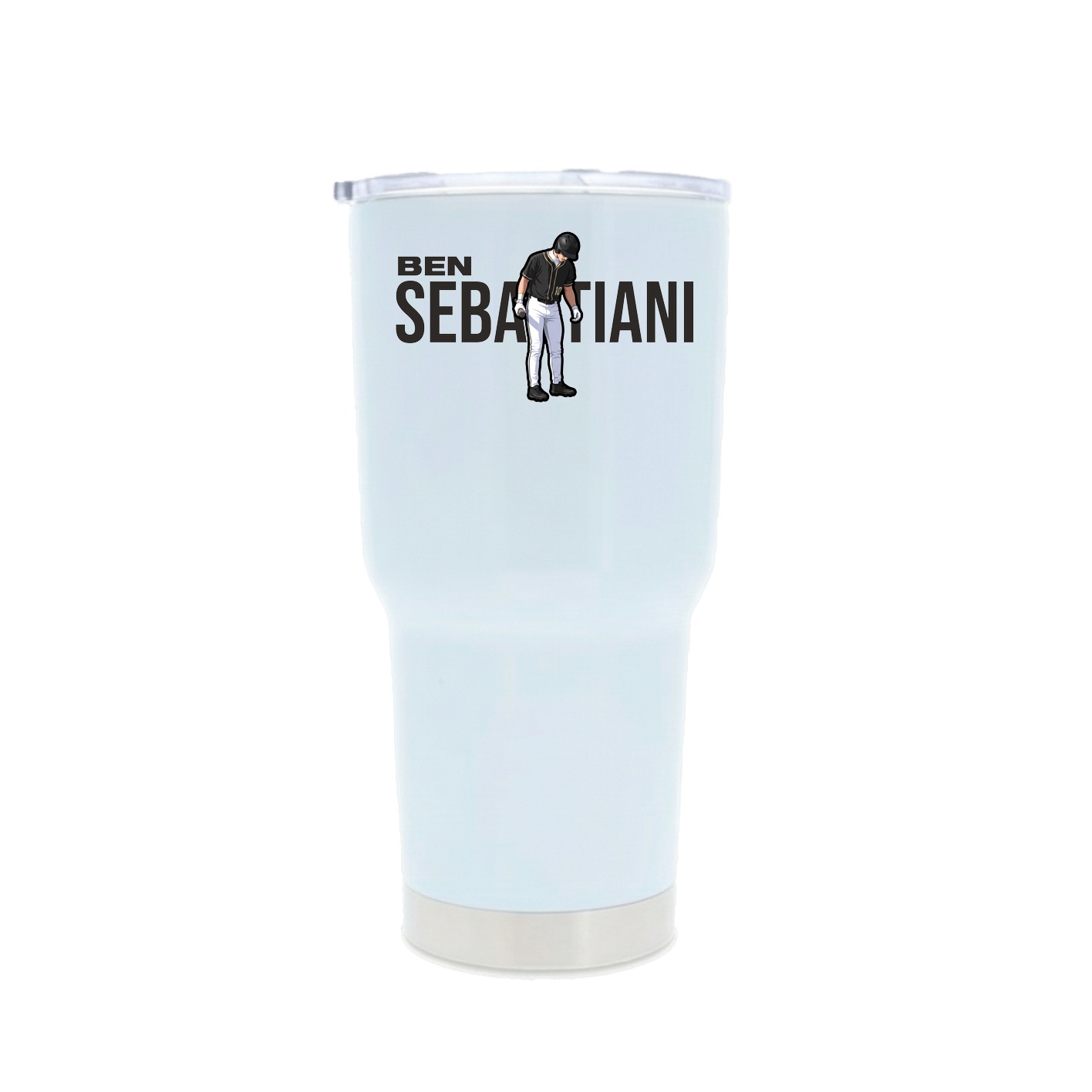 30oz Stainless Steel Tumbler — Player Name in White