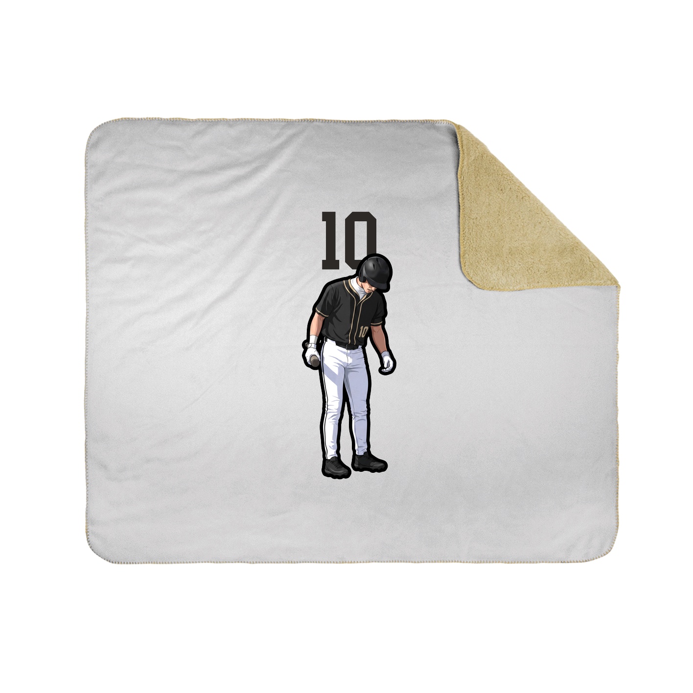 Throw Blanket — Number Top in White