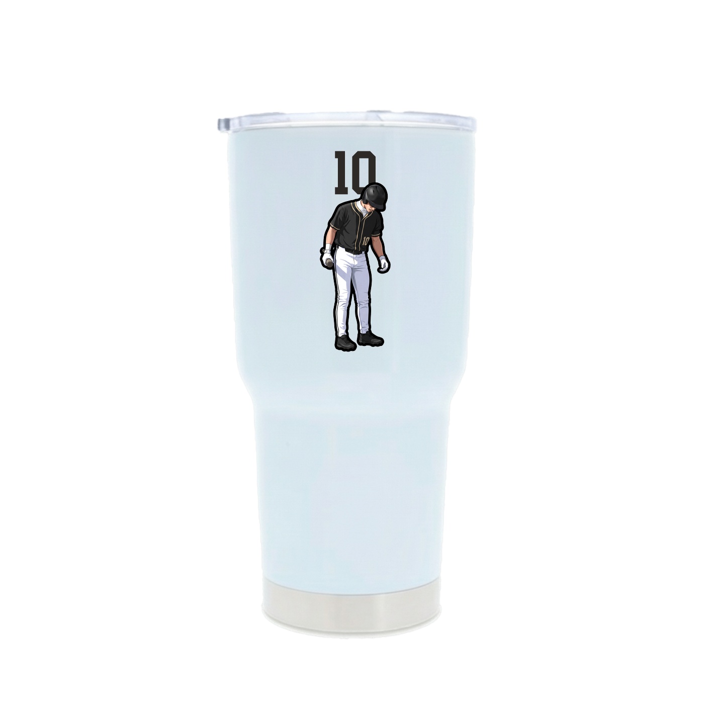 30oz Stainless Steel Tumbler — Number Top in White