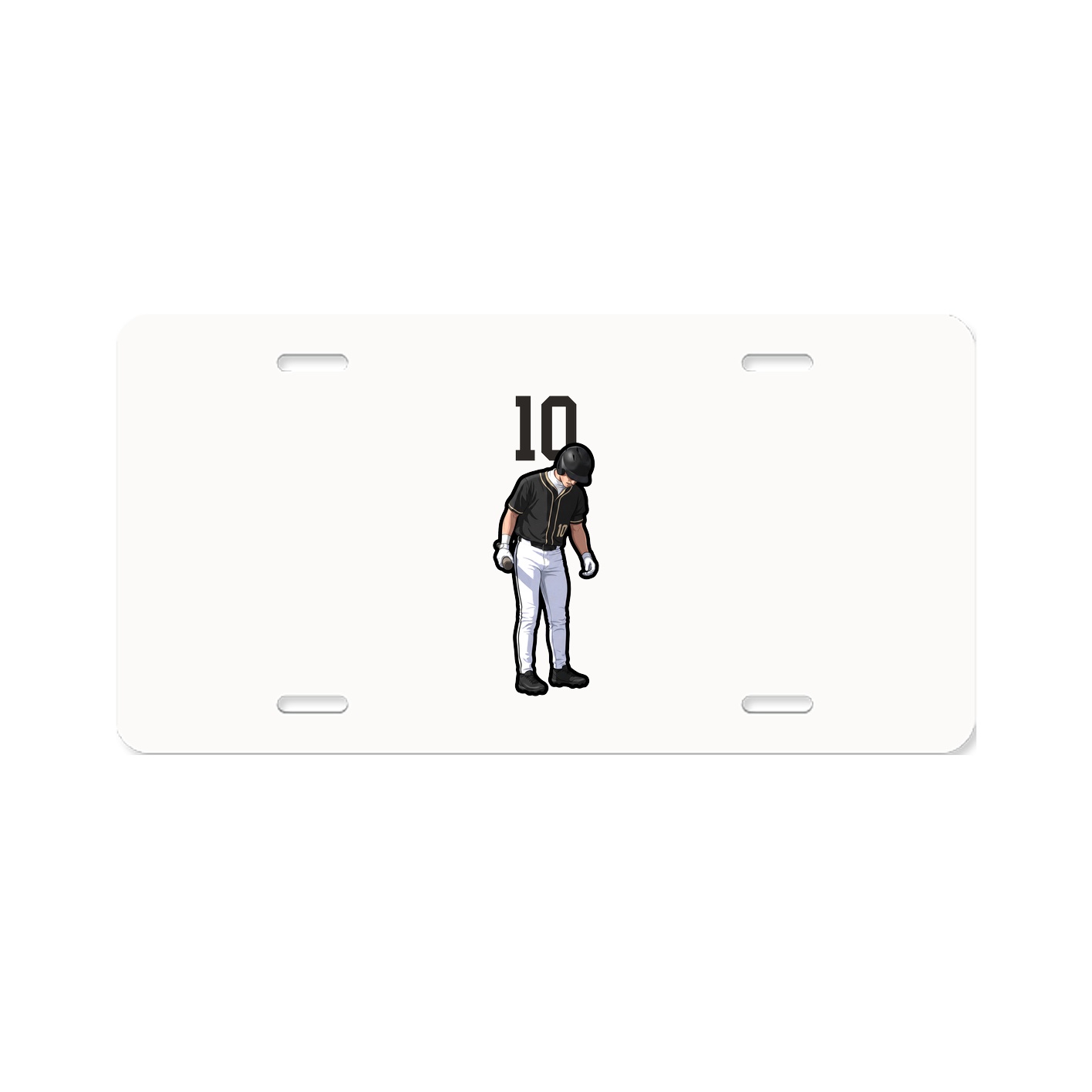 License Plate — Number Top in Classic