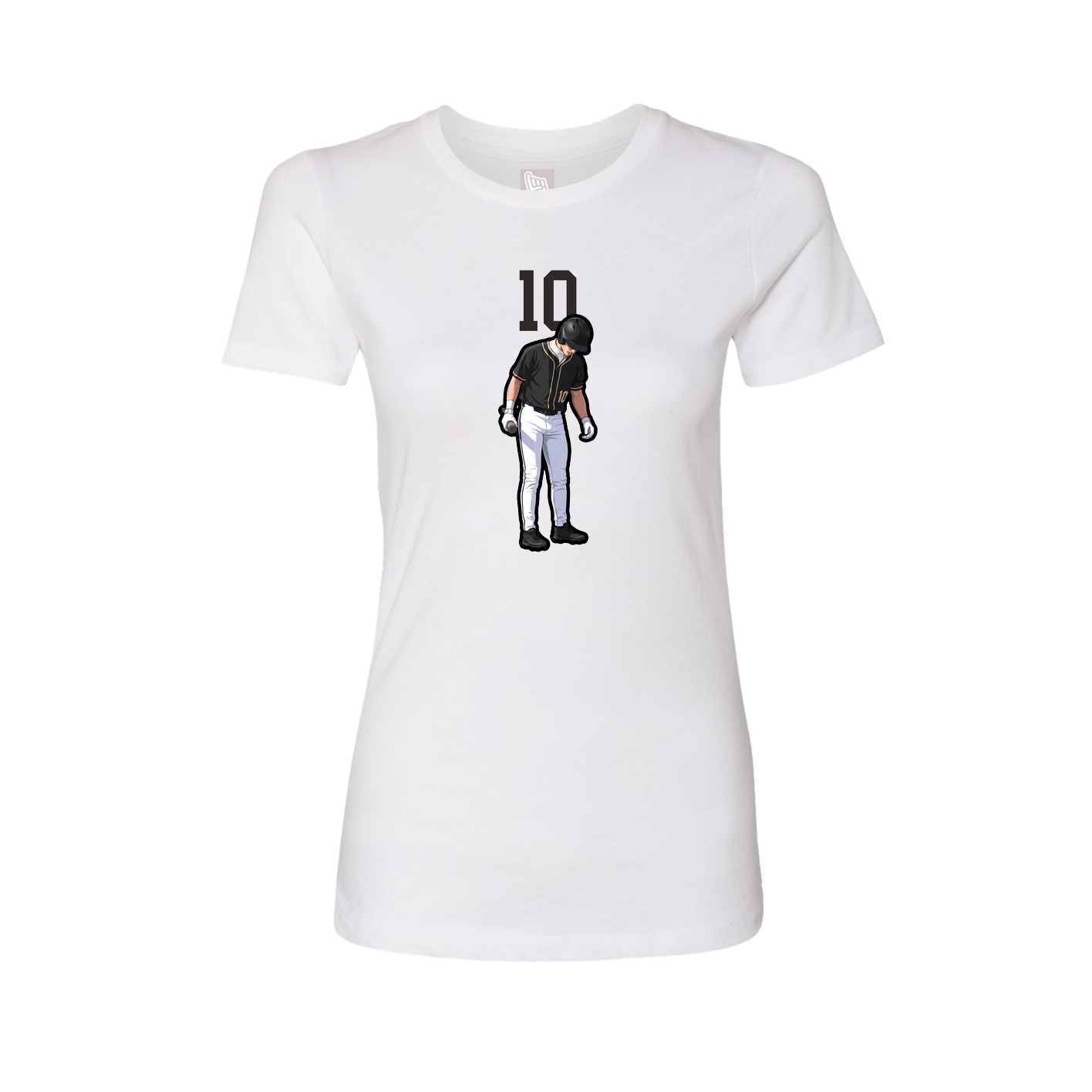 Womens Tee — Number Top in White