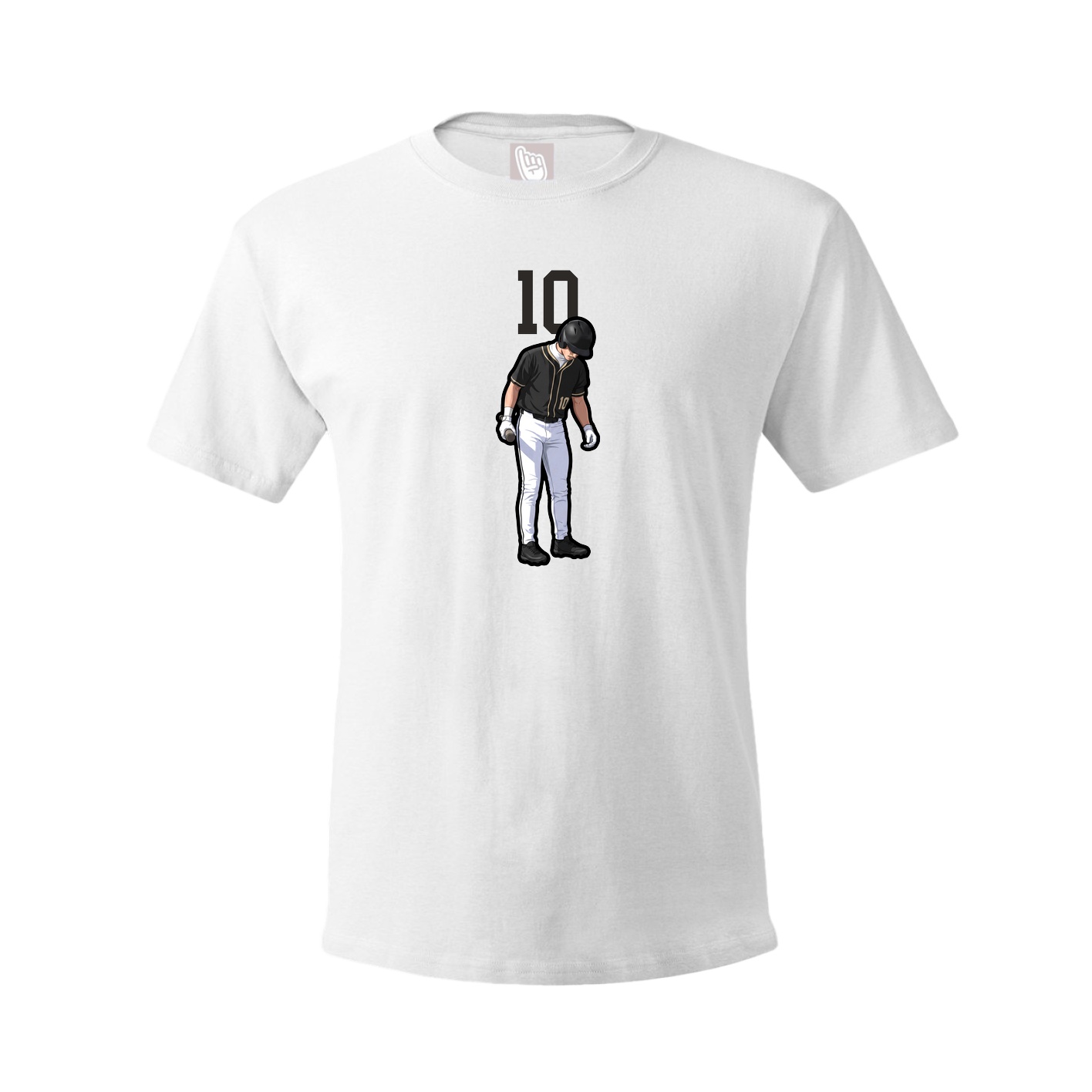 Youth Tee — Number Top in White