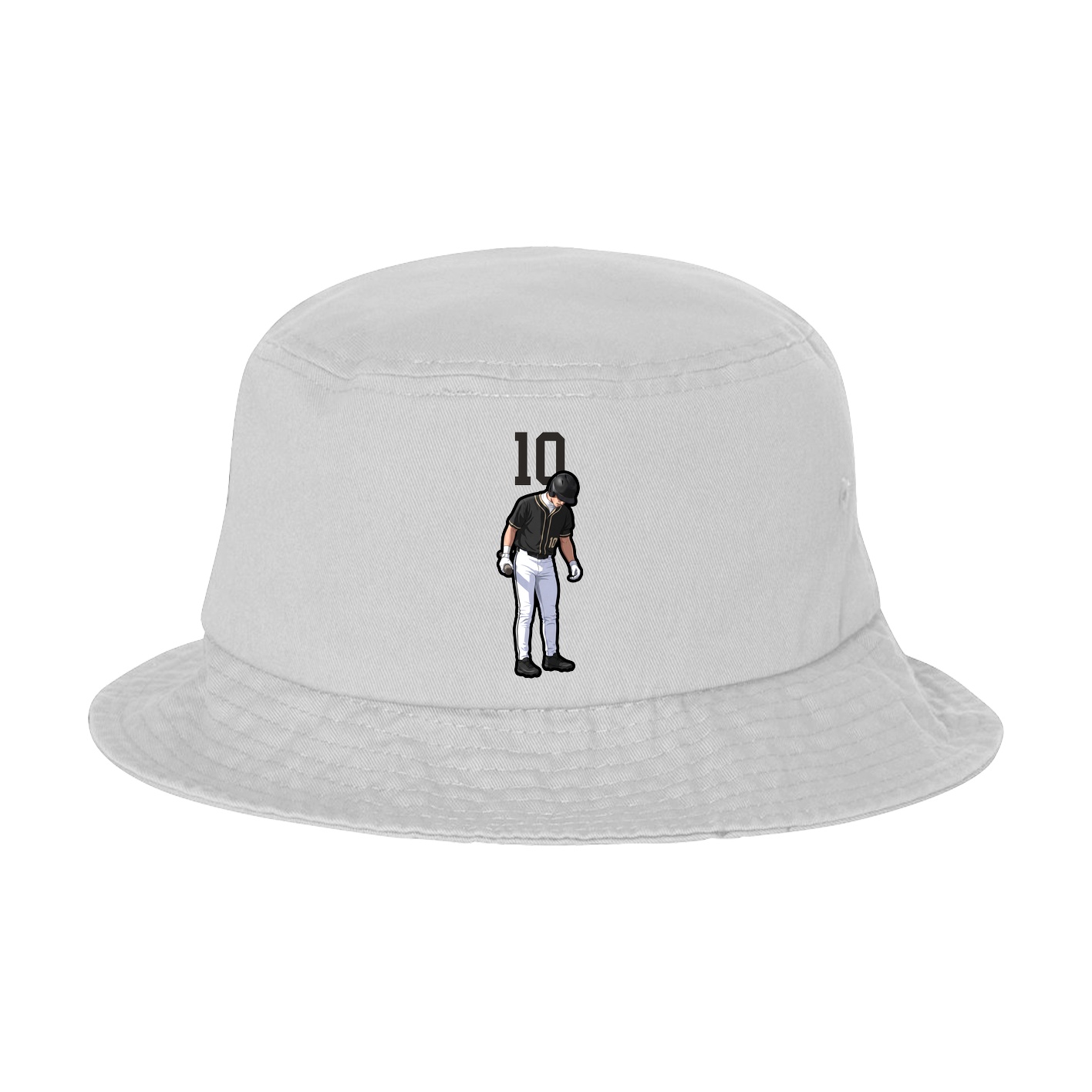Bucket Cap — Number Top in White