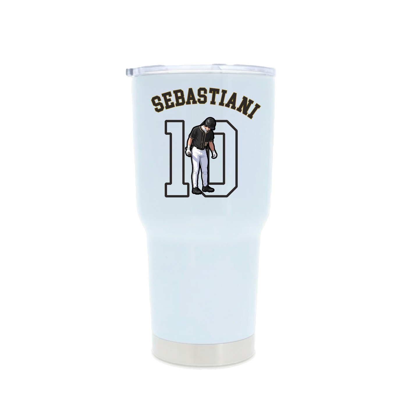 30oz Stainless Steel Tumbler — Shirsey Arch in White