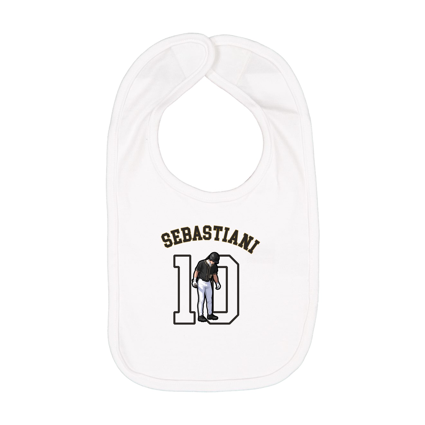Infant Bib — Shirsey Arch in White
