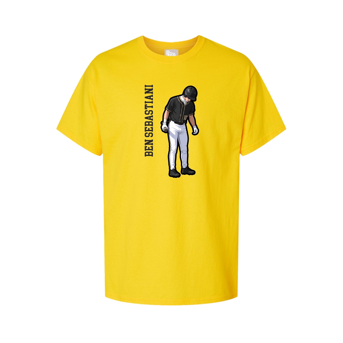 Tee — Name Vertical in Gold