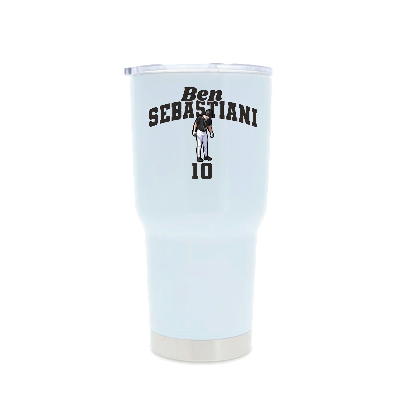 30oz Stainless Steel Tumbler — Signature Arch in White