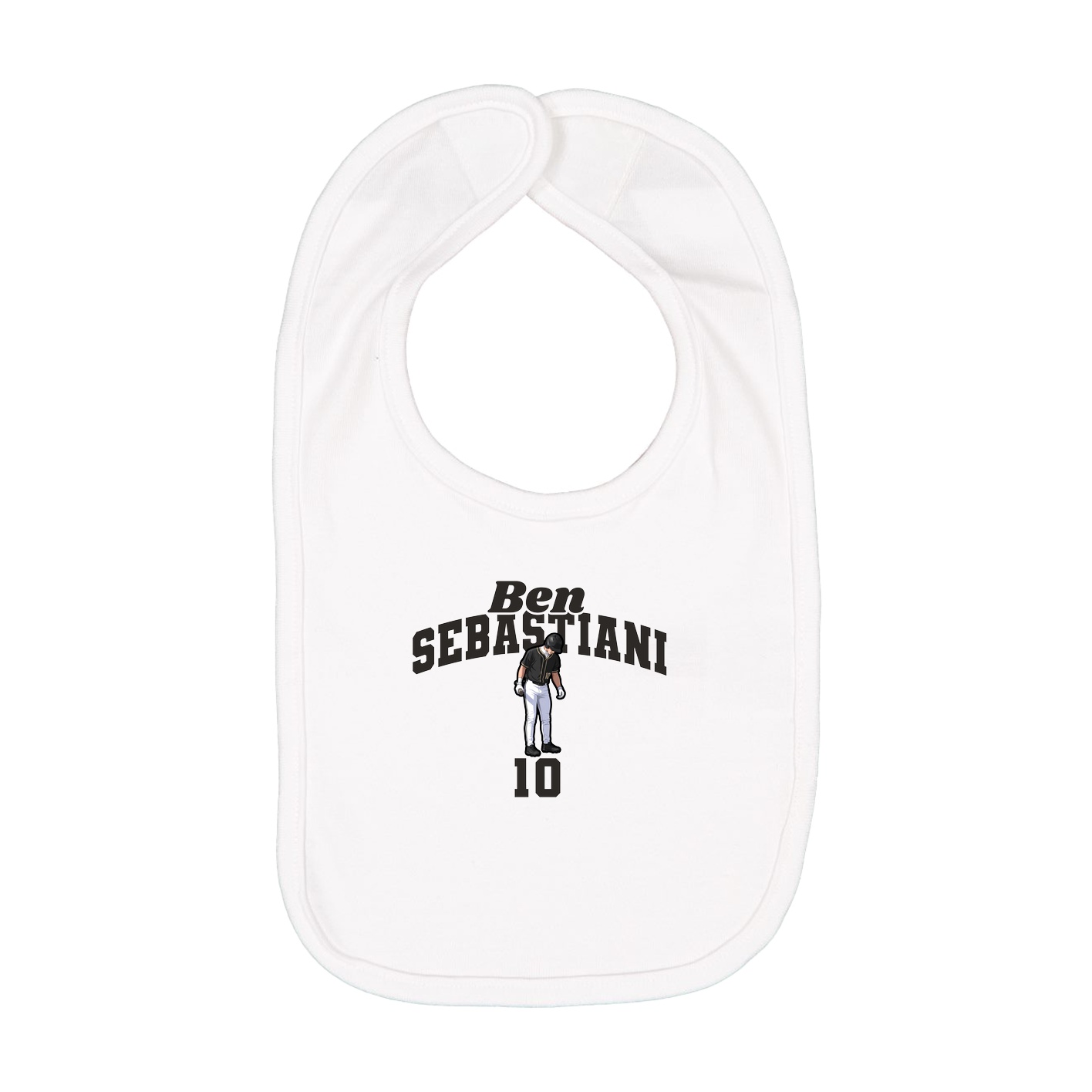 Infant Bib — Signature Arch in White