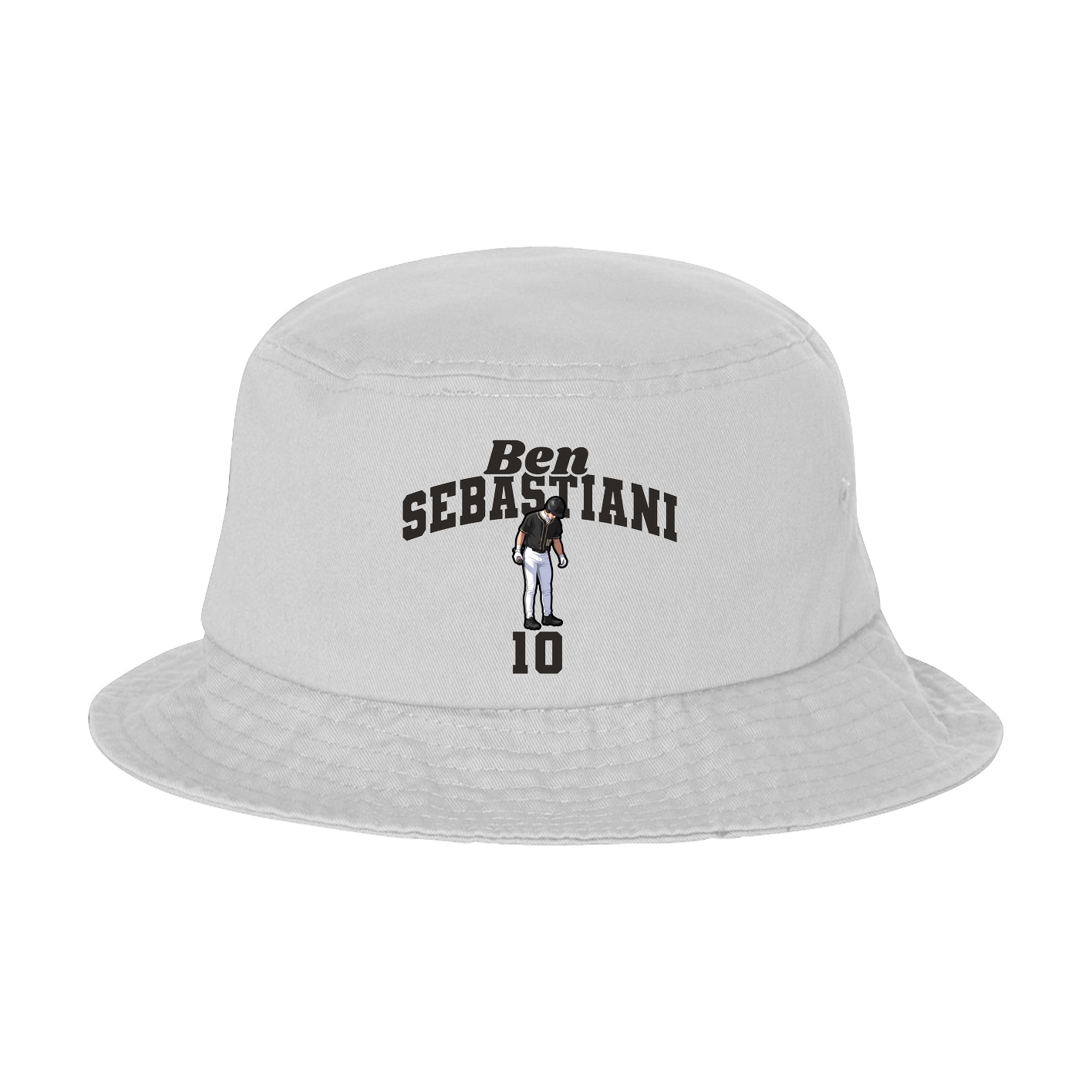 Bucket Cap — Signature Arch in White
