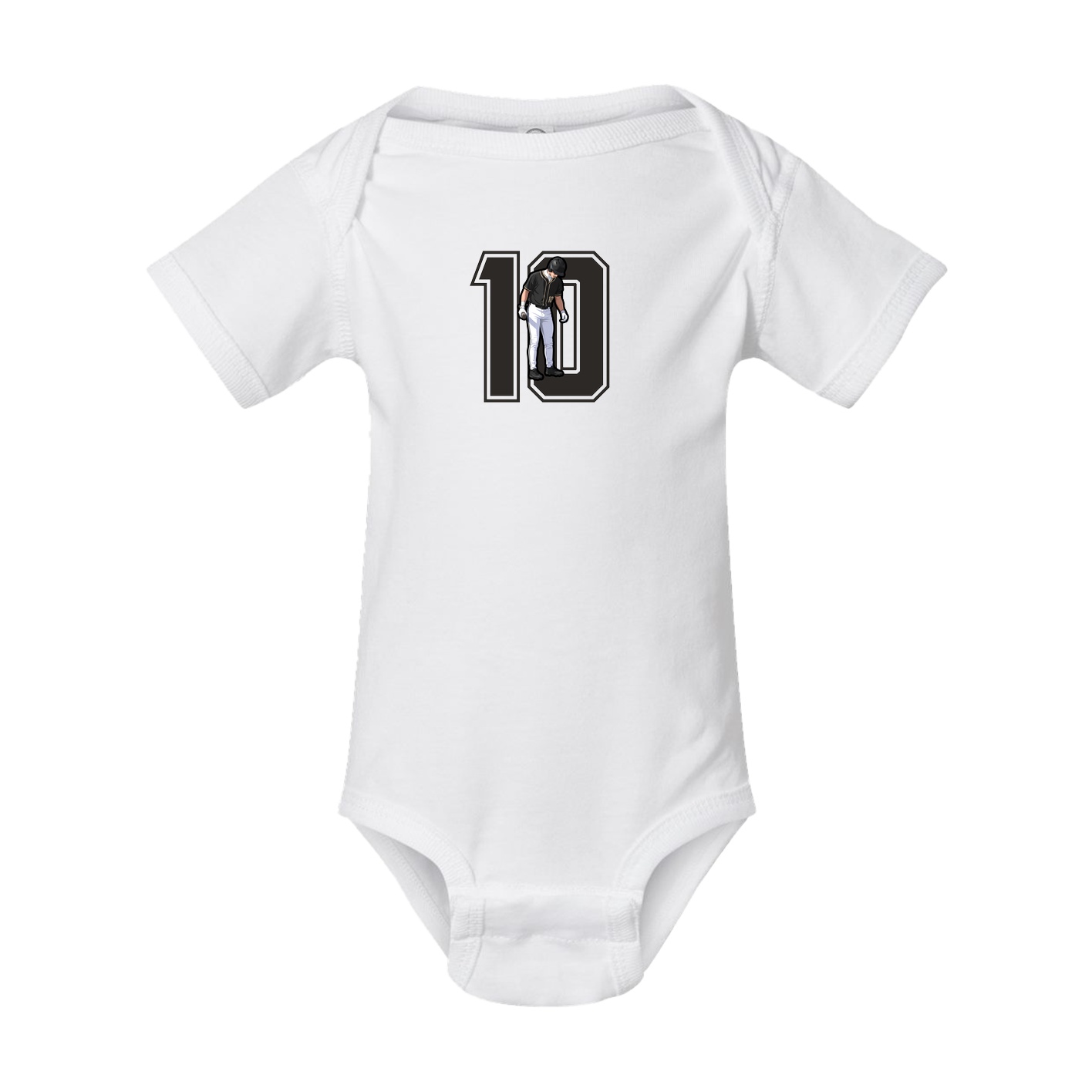 Baby Onesie — Number in White