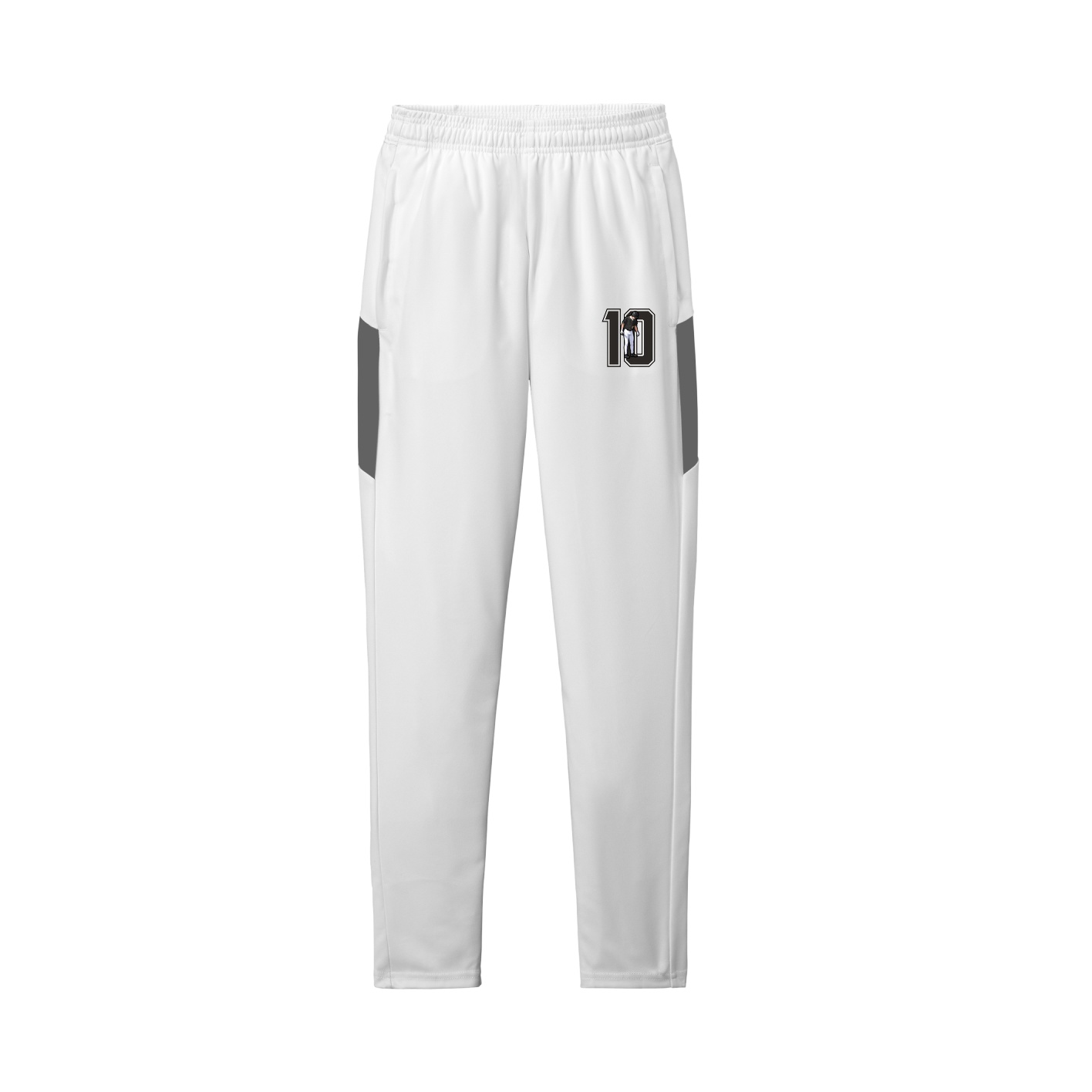 Team Travel Pant — Number in White/Grey