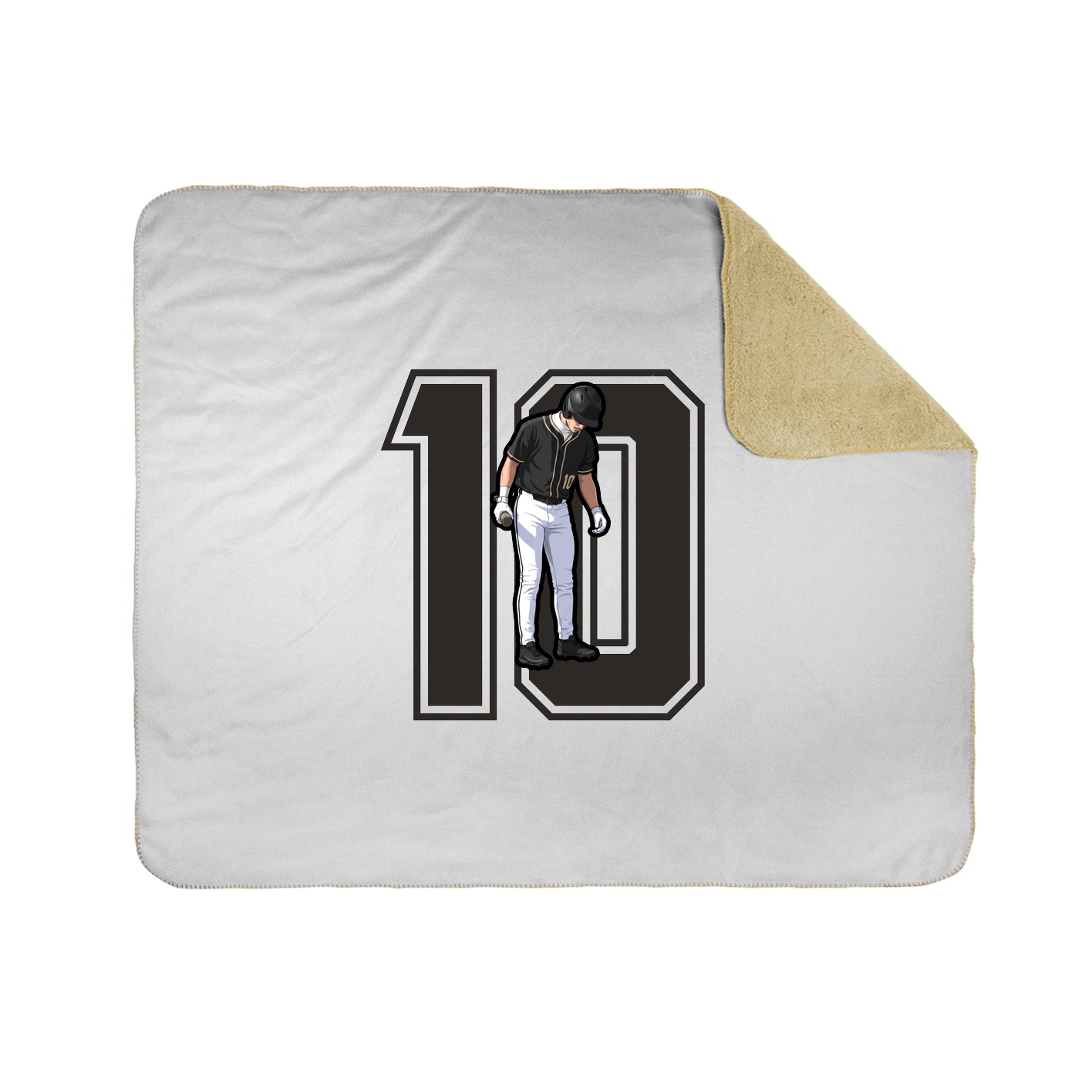 Throw Blanket — Number in White