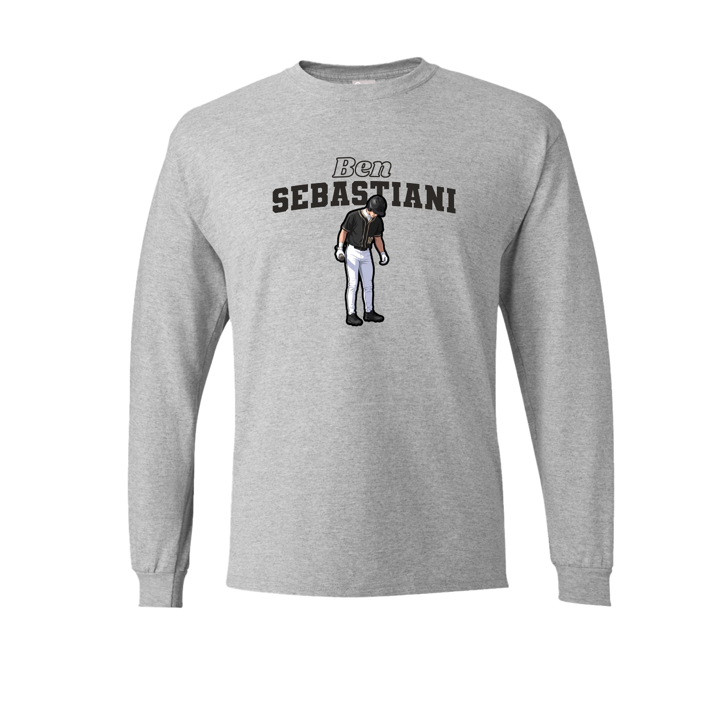 Long Sleeve Tee — Name Arch in Grey