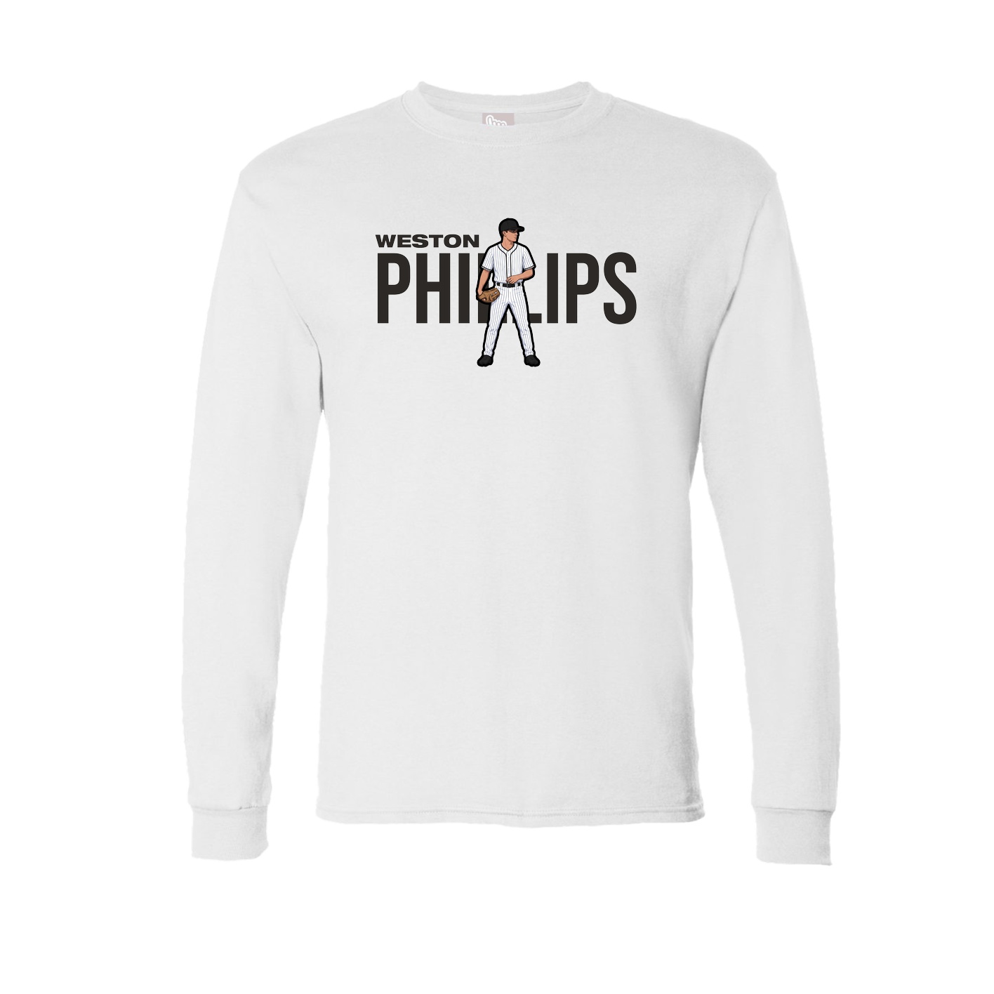 Long Sleeve Tee — Player Name in White