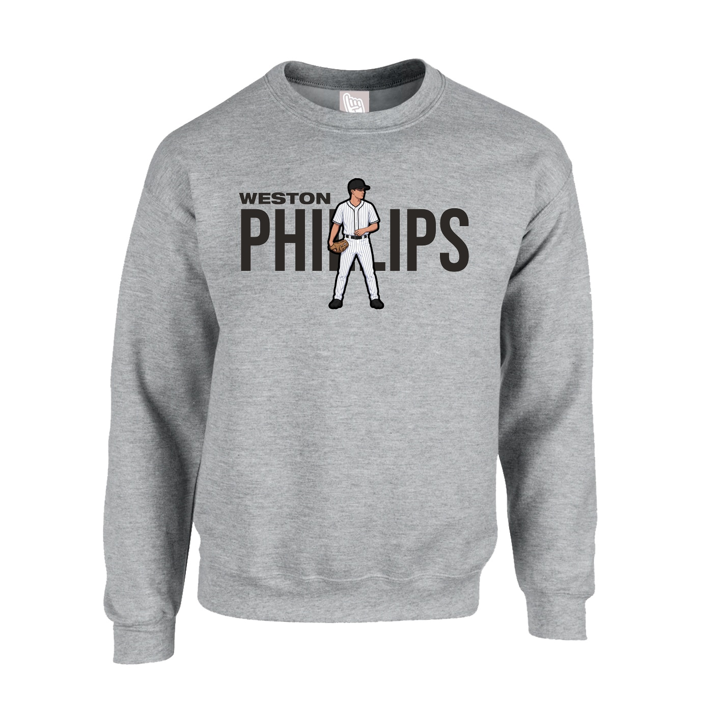 Fleece Crew — Player Name in Grey