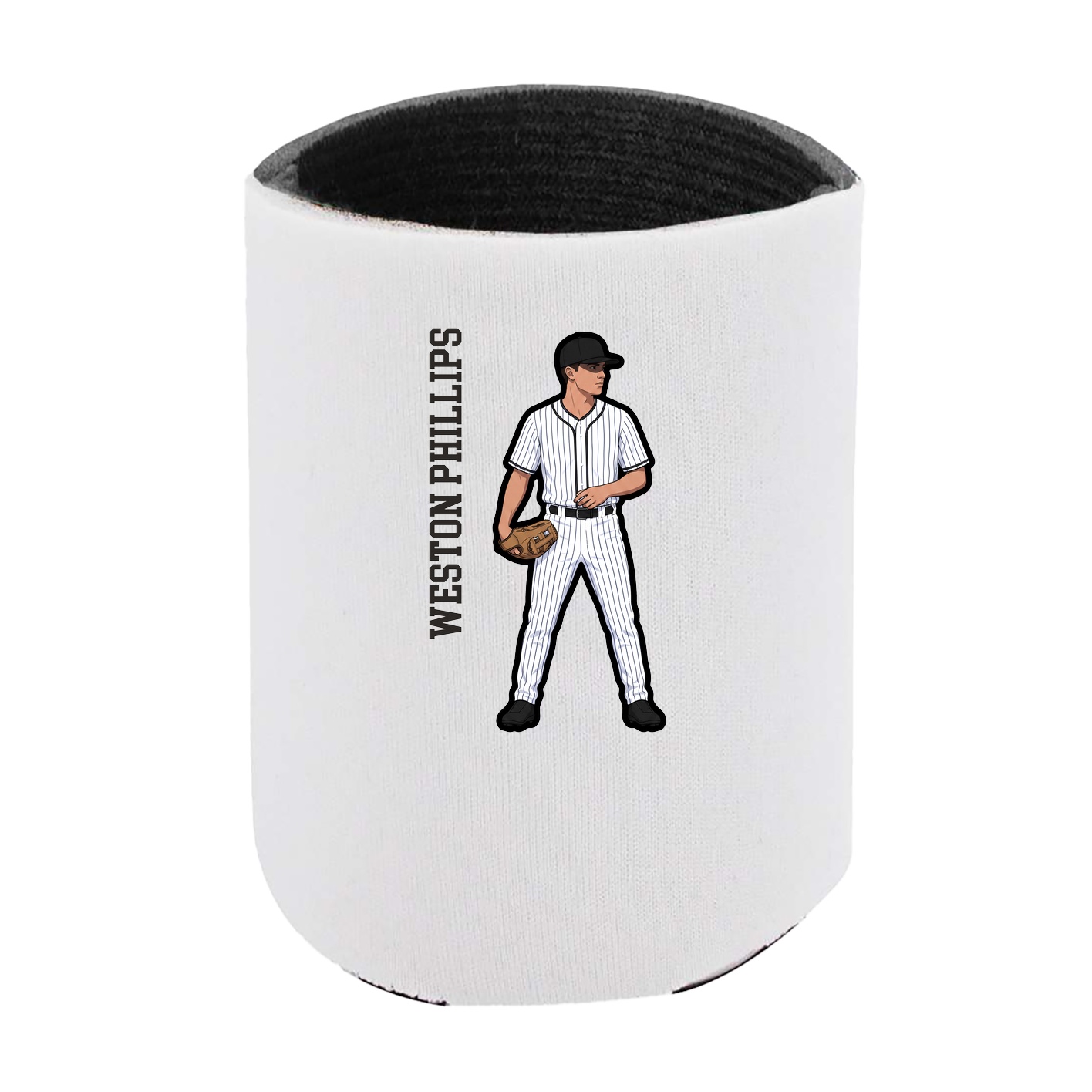 Can Holder — Name Vertical in White