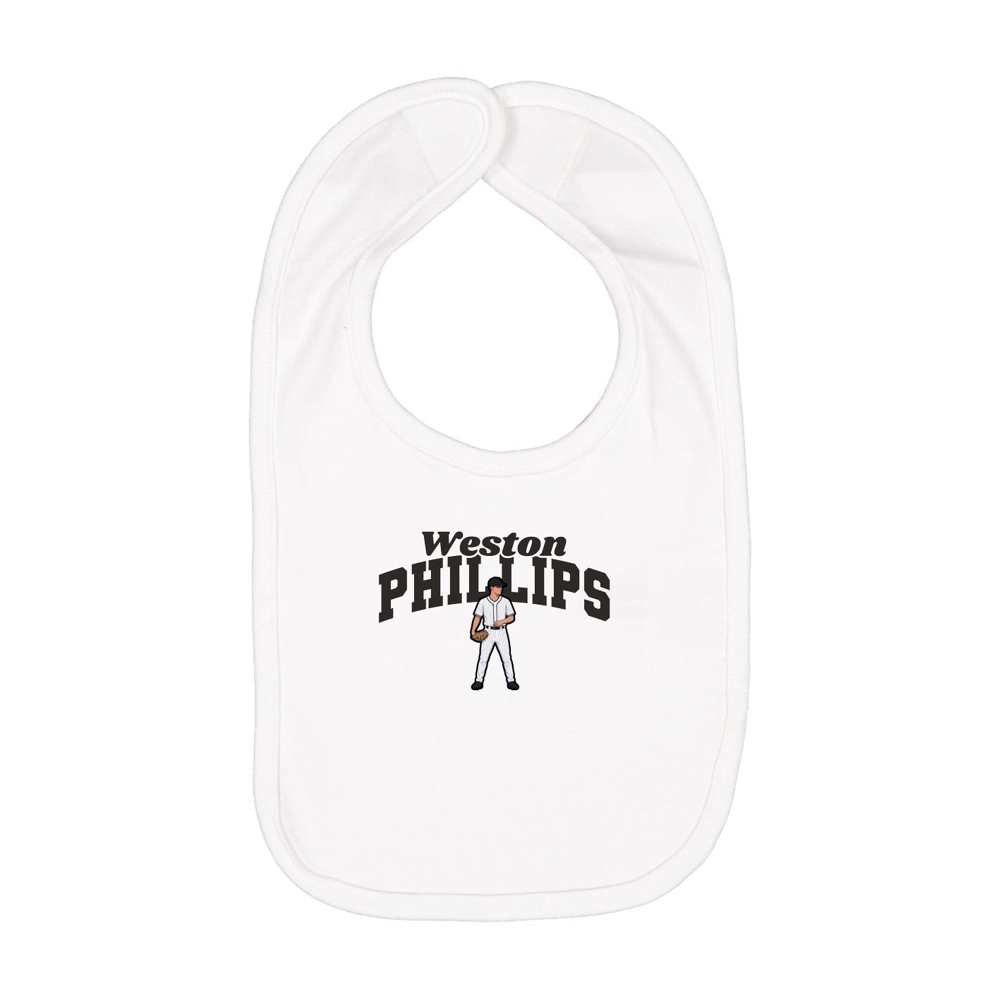 Infant Bib — Signature Arch in White
