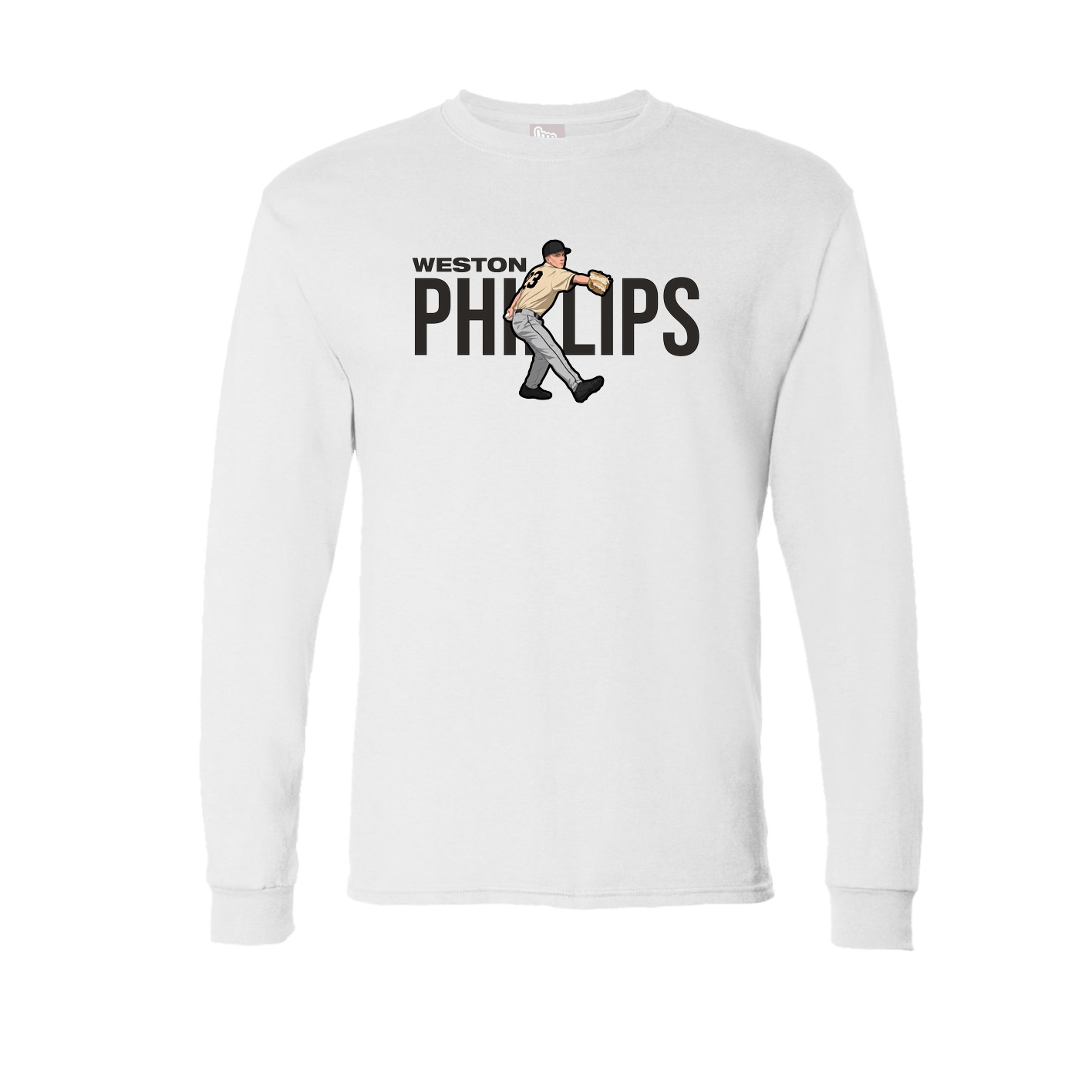 Long Sleeve Tee — Player Name in White