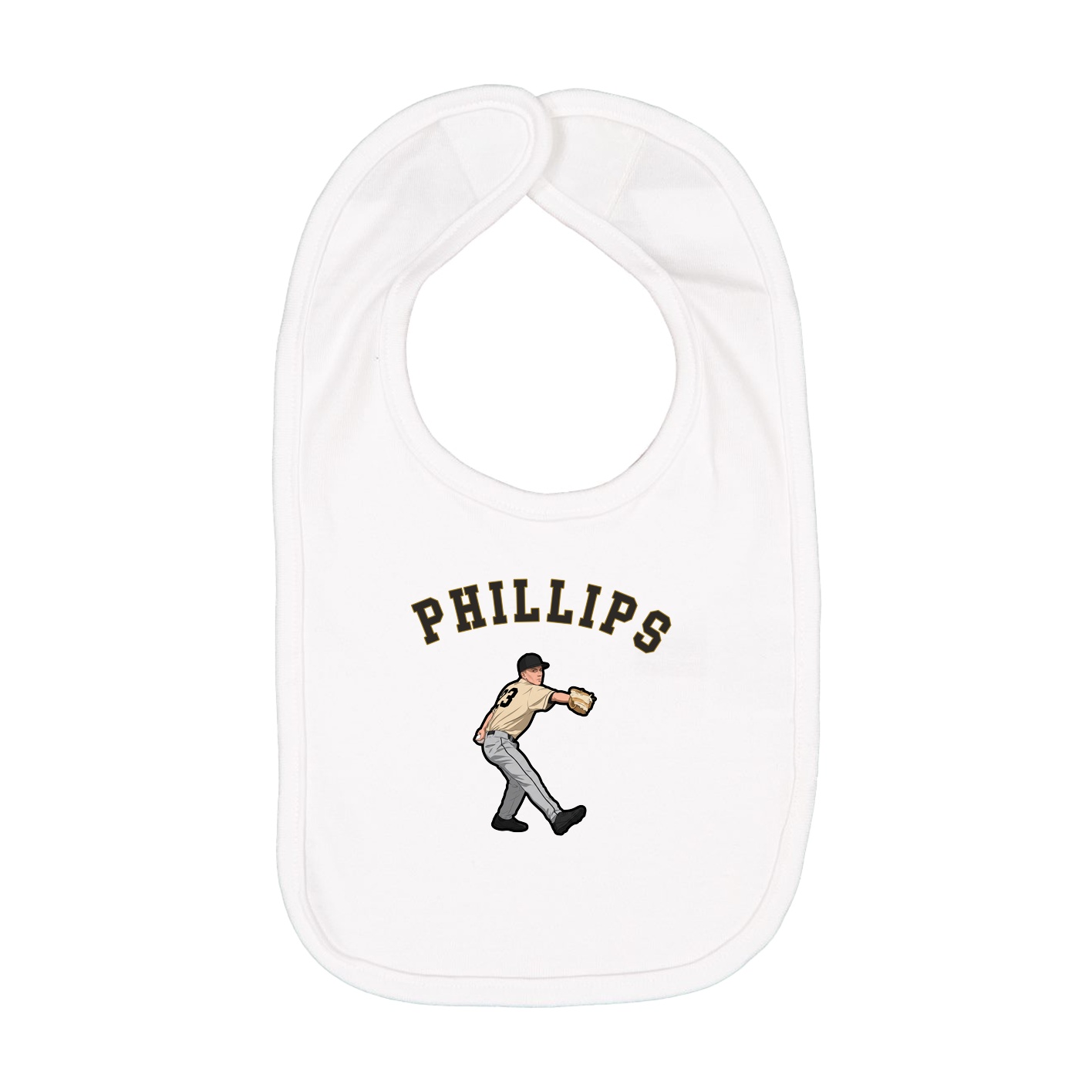 Infant Bib — Shirsey Arch in White