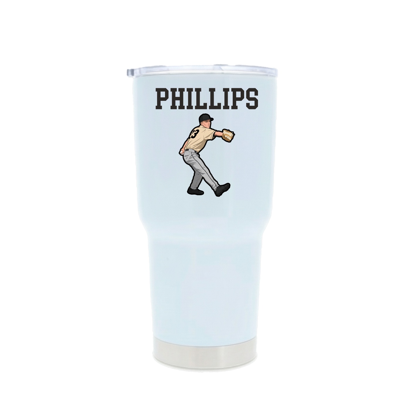 30oz Stainless Steel Tumbler — Shirsey in White