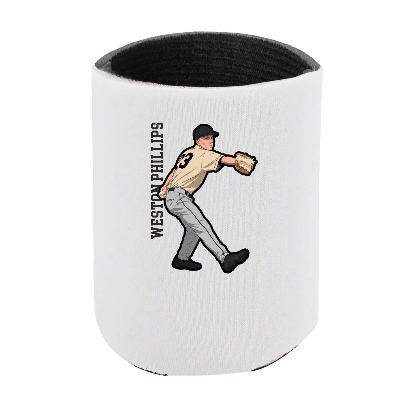 Can Holder — Name Vertical in White