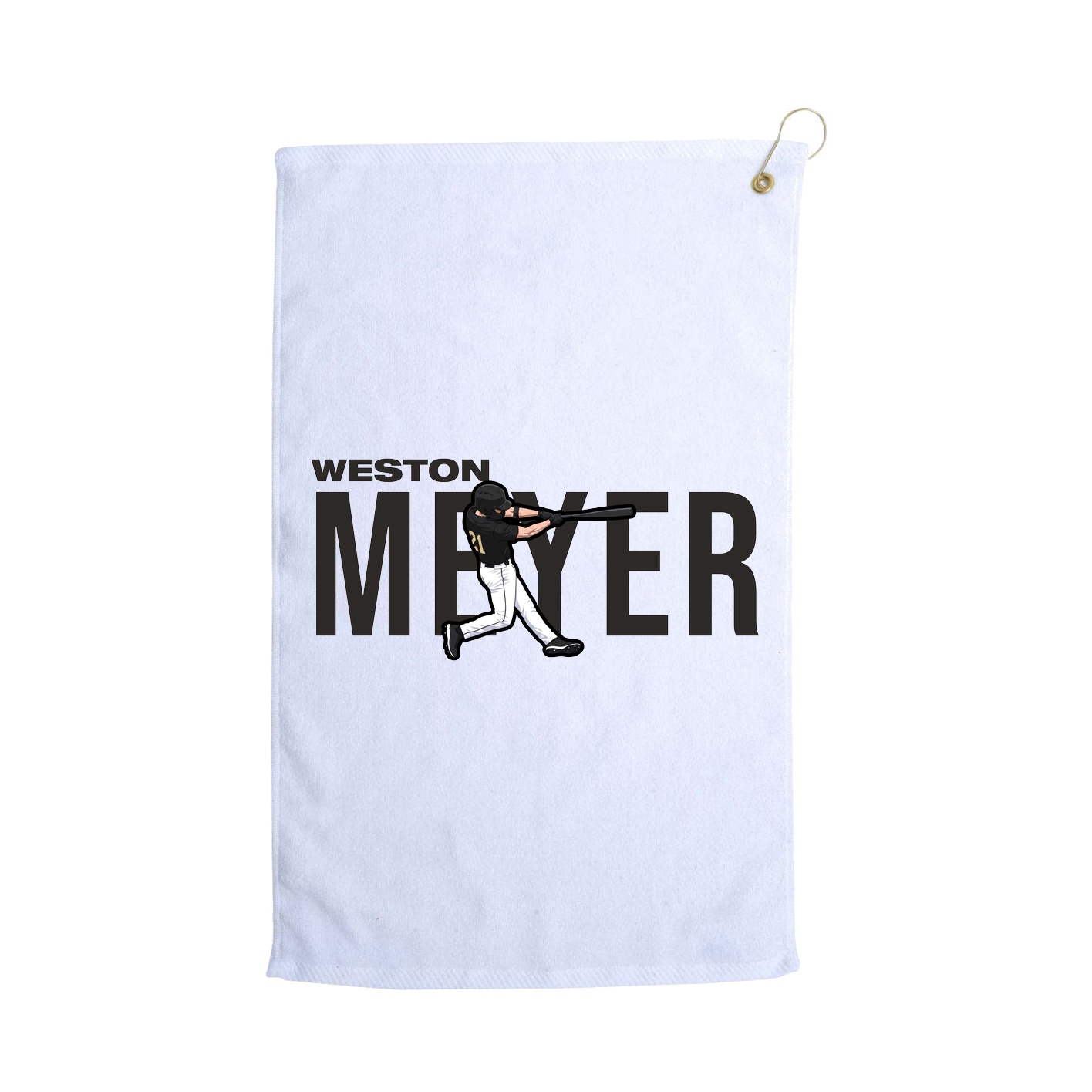 Golf Towel — Player Name in White