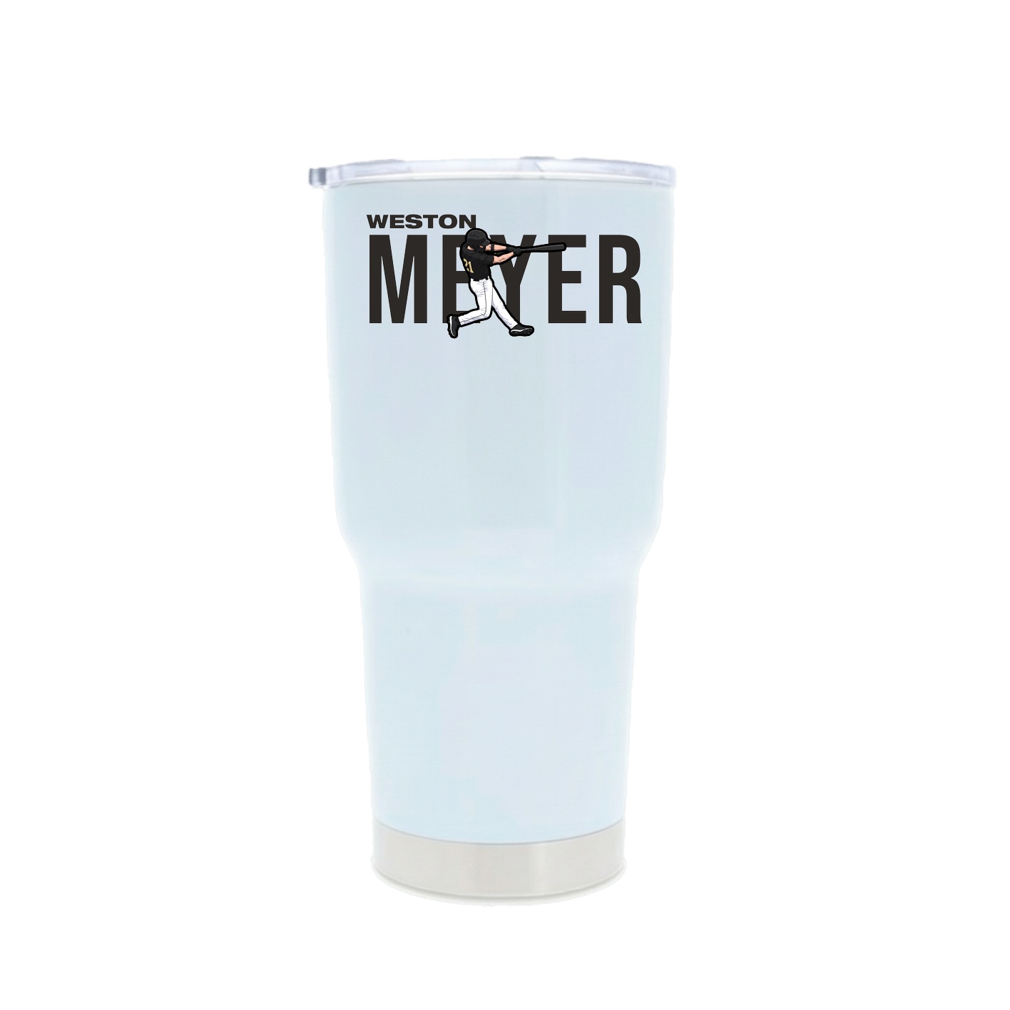 30oz Stainless Steel Tumbler — Player Name in White