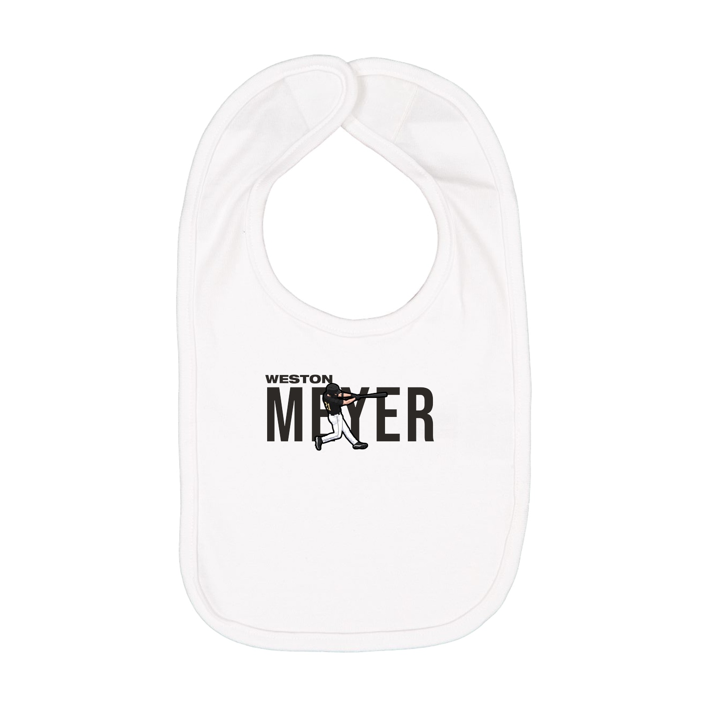 Infant Bib — Player Name in White