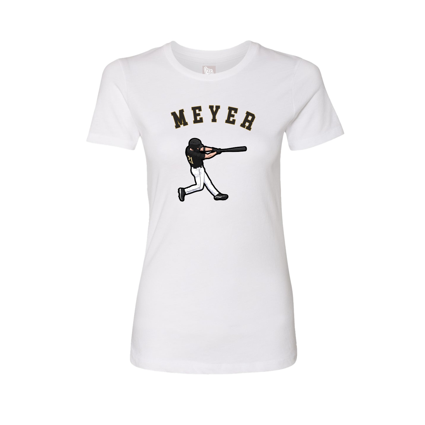 Fitted Women's Tee — Shirsey Arch in White