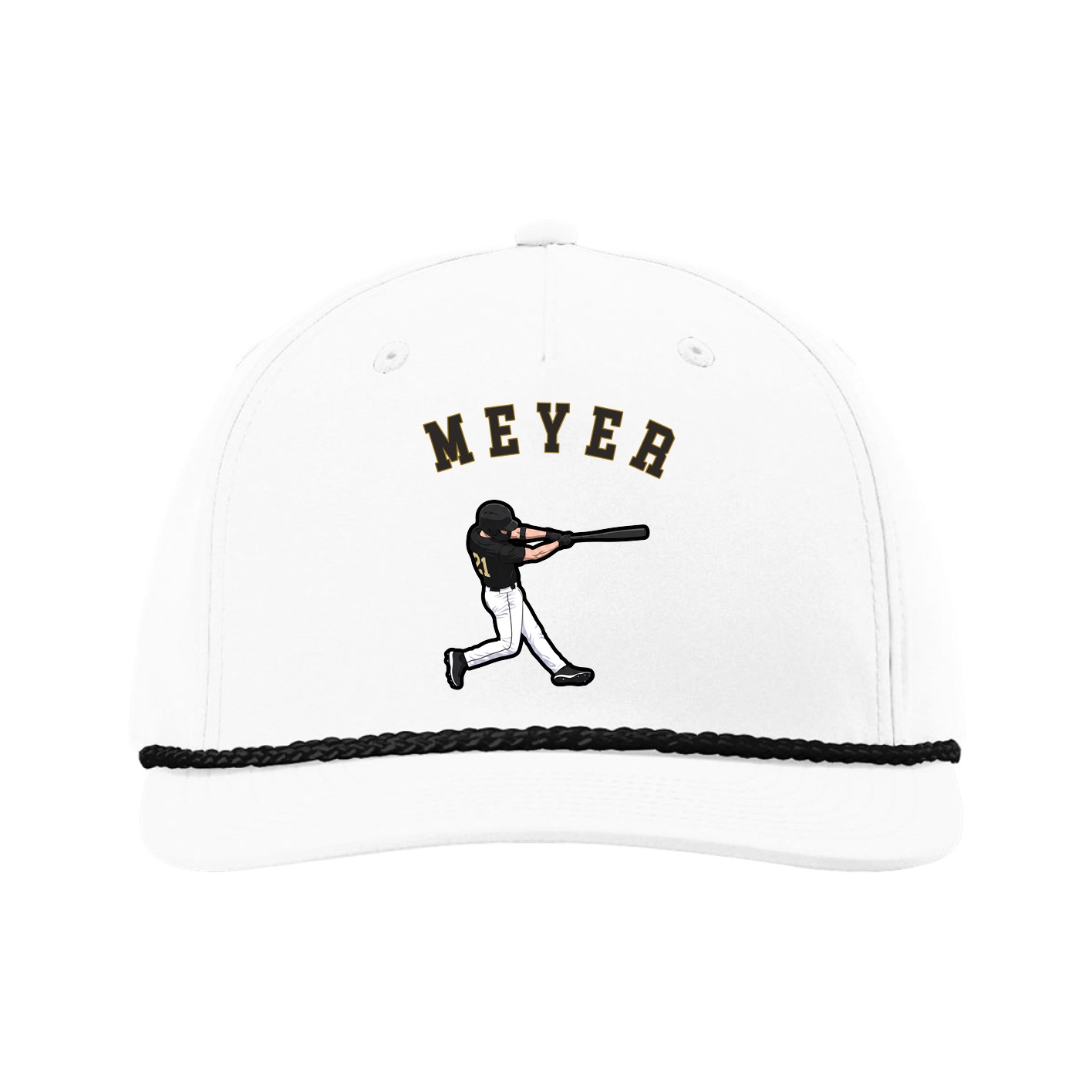 Five-Panel Classic Rope Cap — Shirsey Arch in White