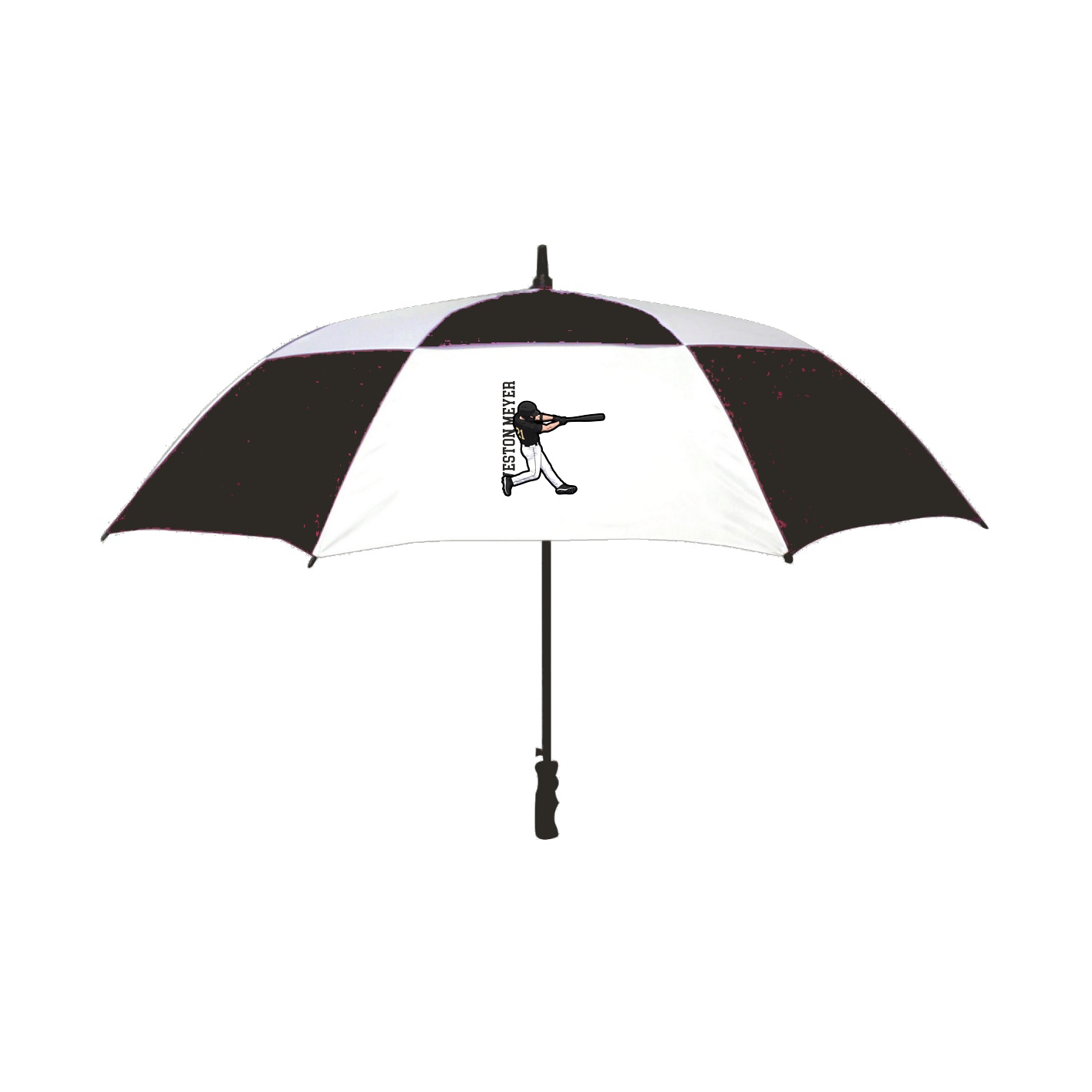 Golf Umbrella — Name Vertical in Black