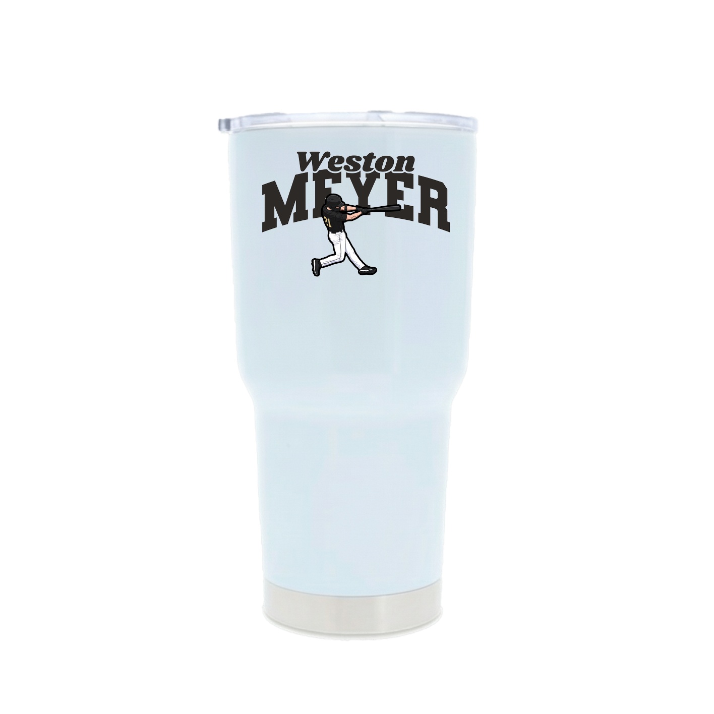 30oz Stainless Steel Tumbler — Signature Arch in White