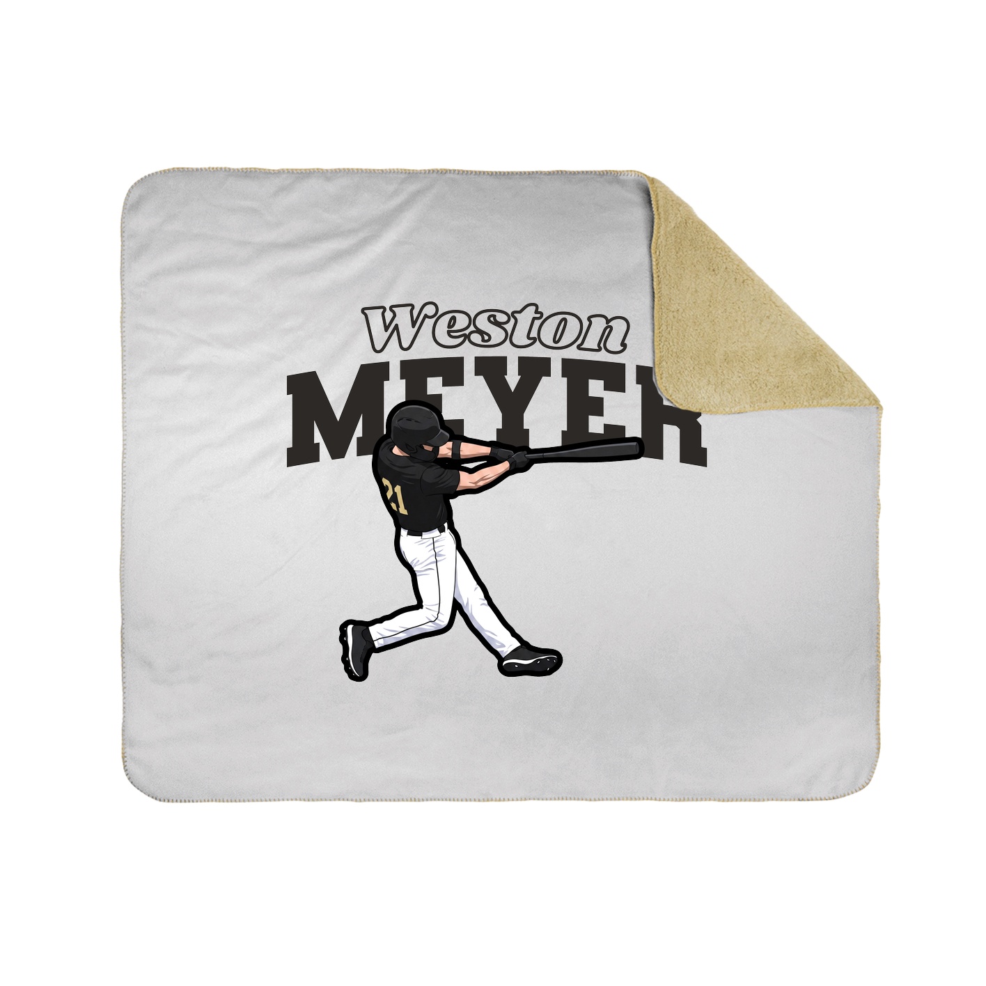 Throw Blanket — Name Arch in White