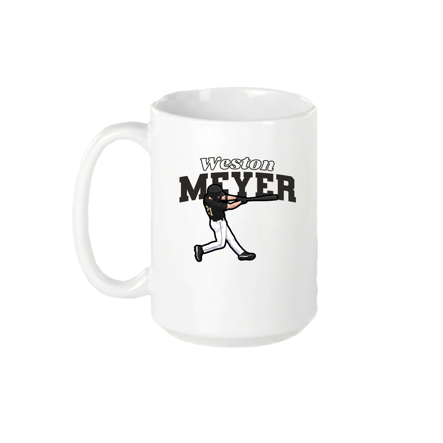 15oz Coffee Mug — Name Arch in White
