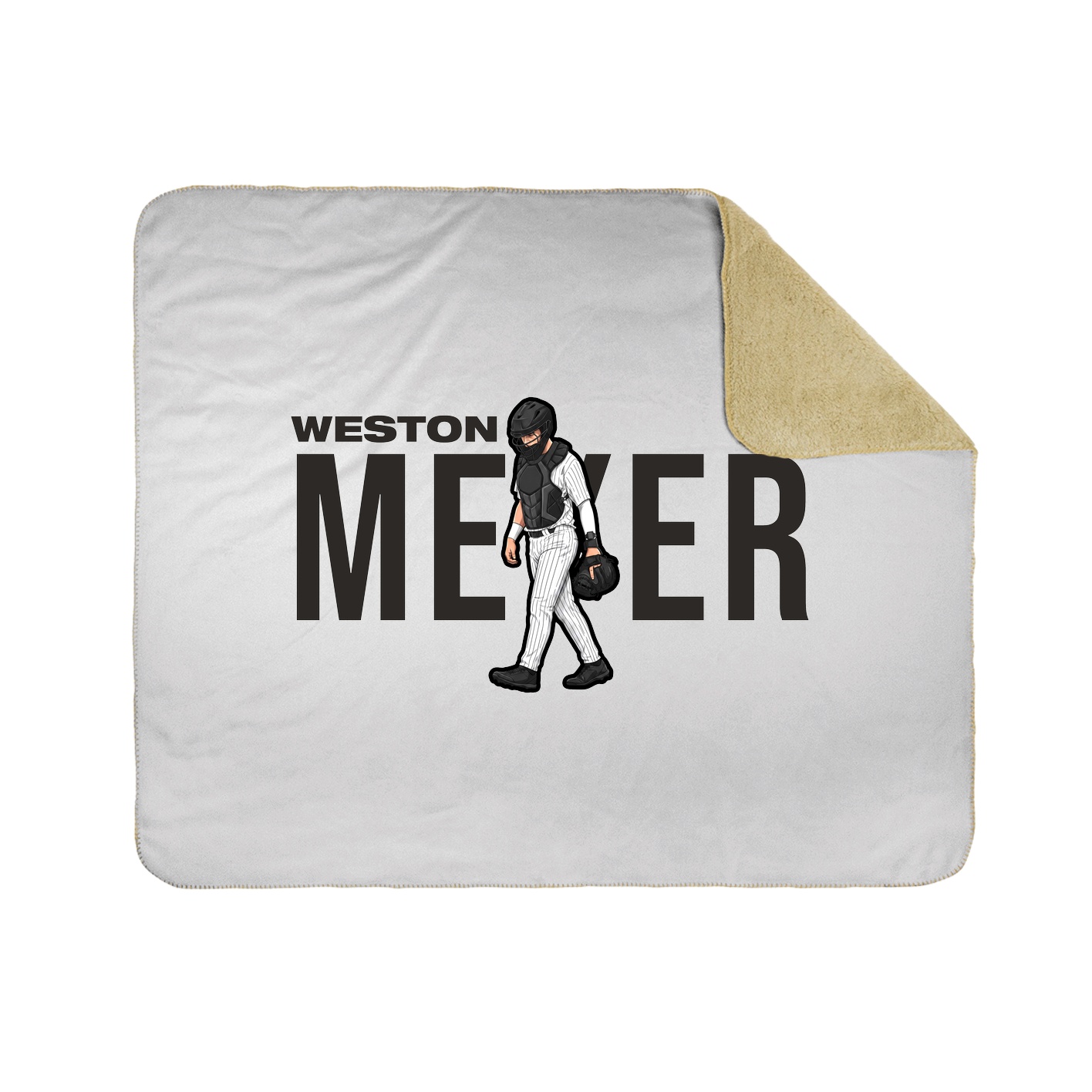 Throw Blanket — Player Name in White
