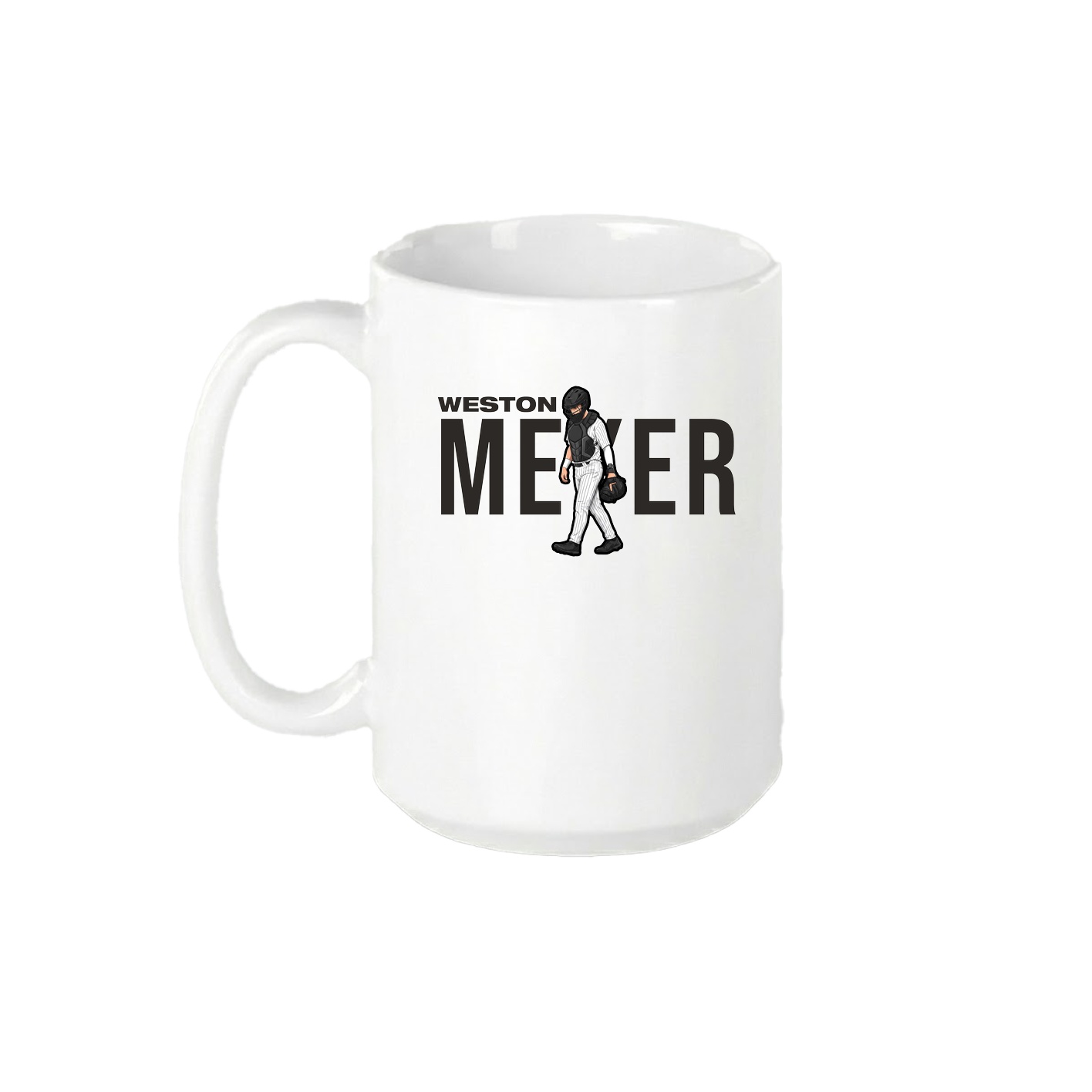 15oz Coffee Mug — Player Name in White